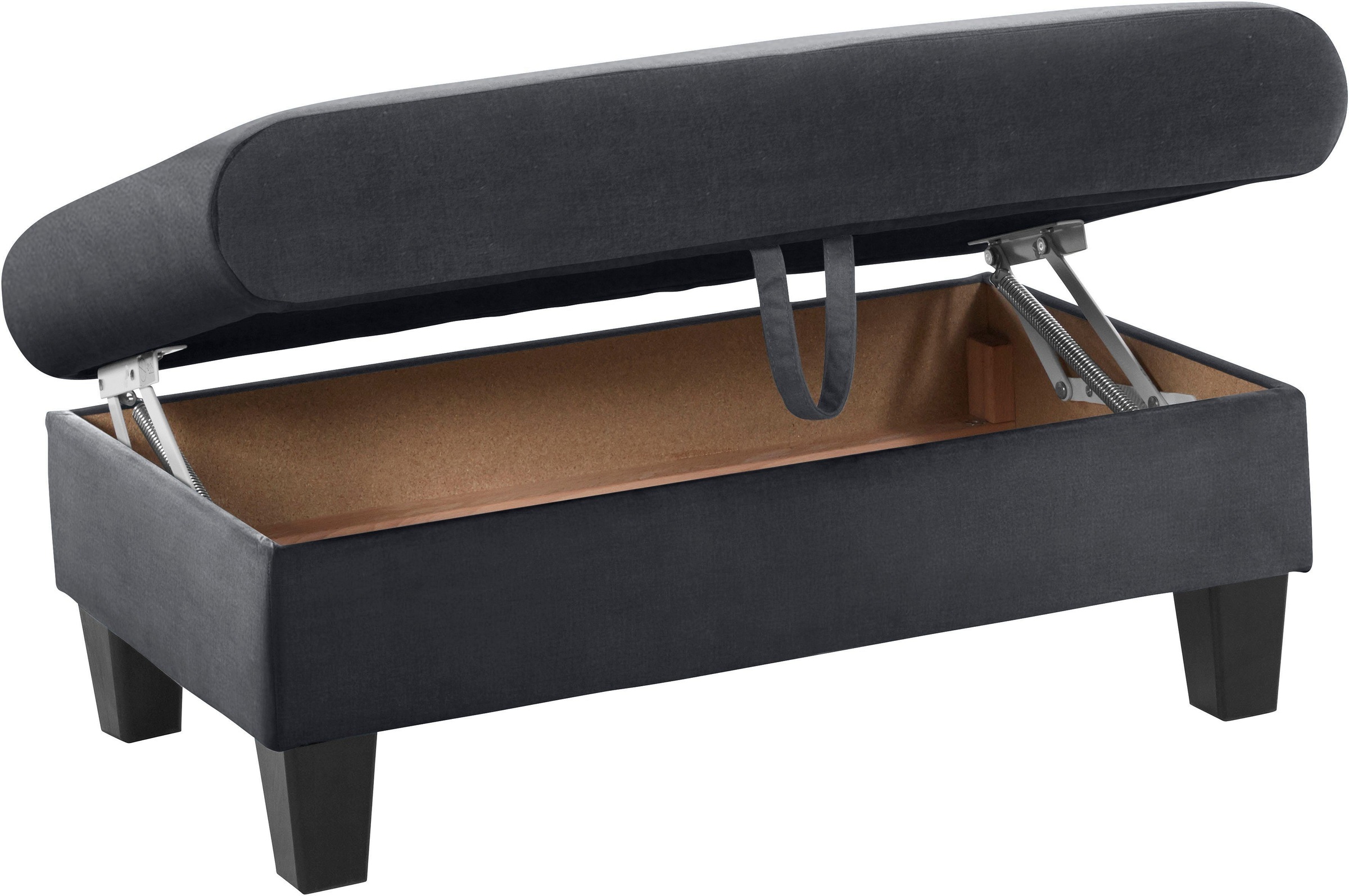 COTTA Polstergarnitur »Morven«, (Set), Set: bestehend aus Ecksofa und Hocker, Kopfteilverstellung