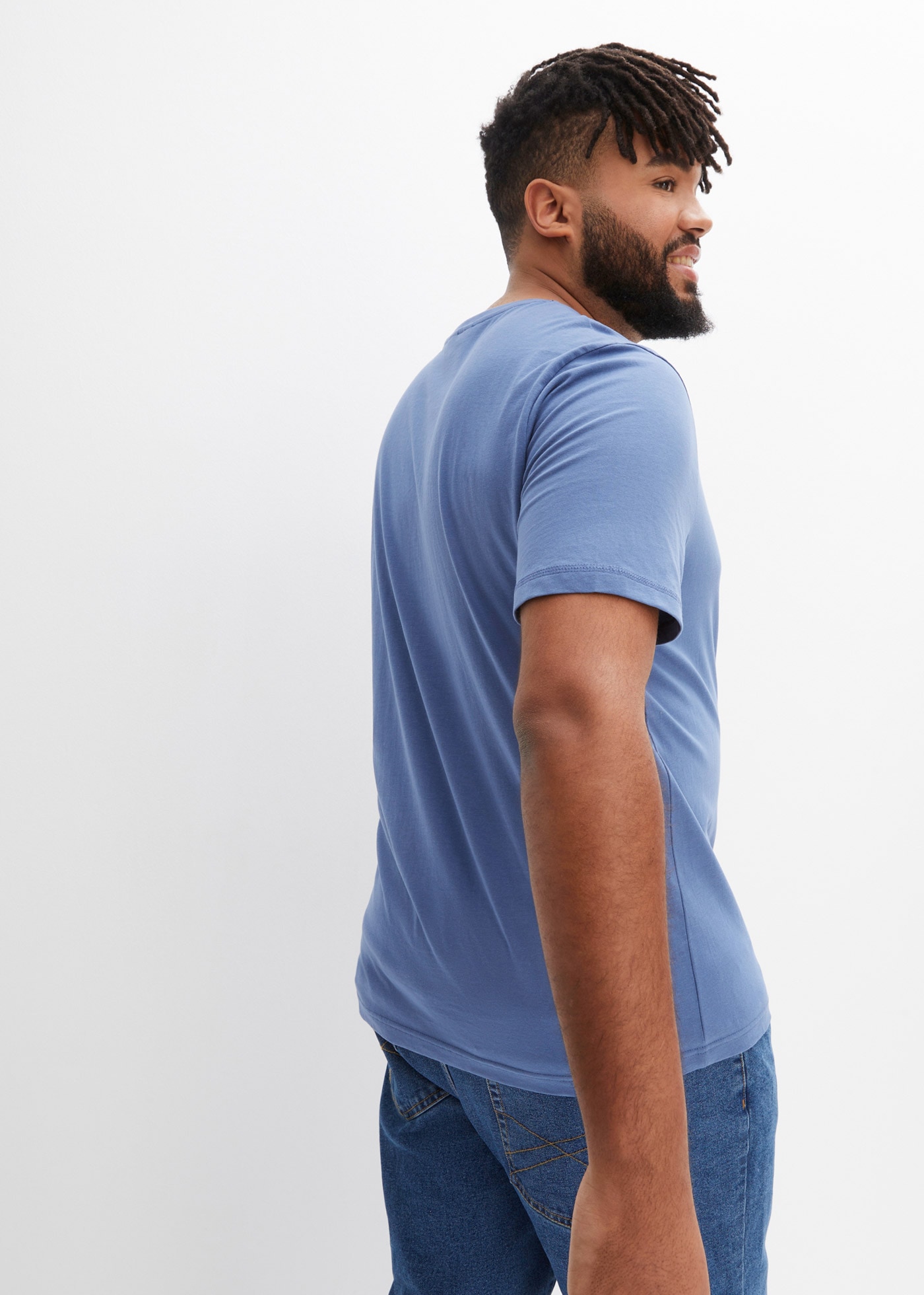 bonprix T-Shirt »T-Shirt aus reiner Baumwolle« Regular Fit, Kurzarm, mit Frontprint, Rundhalsausschnitt