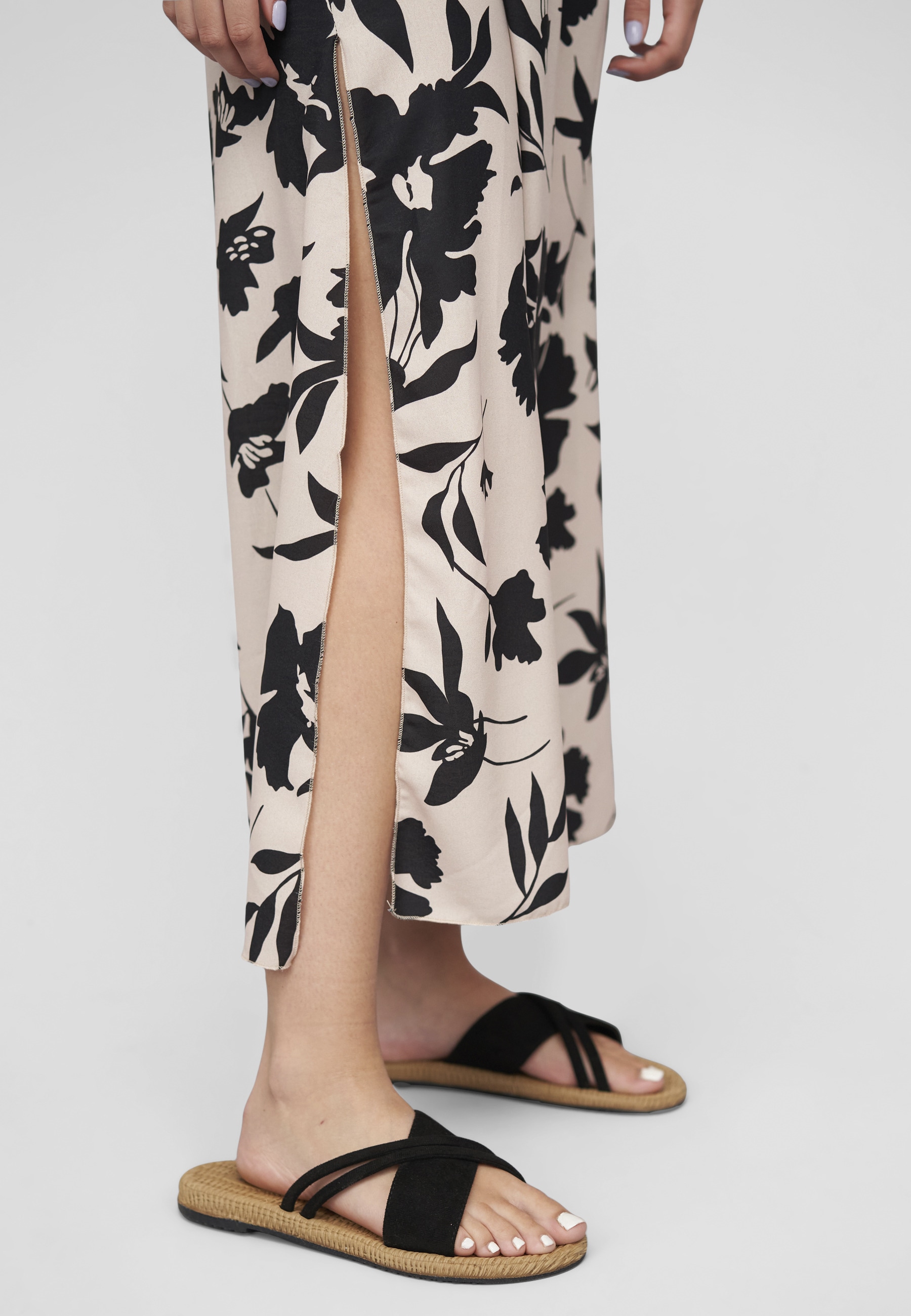 CLOUD 5IVE Sommerrock »CLOUD 5IVE Maxi Skirt with side slit and floral print« 1 Stk.