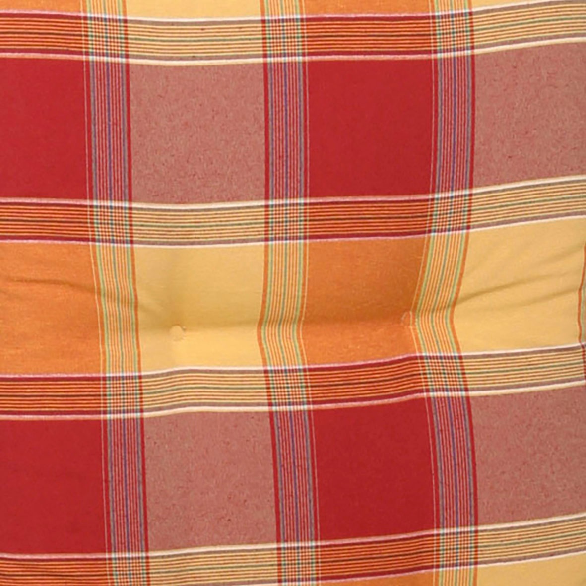 Thumbnail - GO-DE Hockerauflage Karo rot - Maße BxLxH ca.: 50 cm x 50 cm x 7 cm