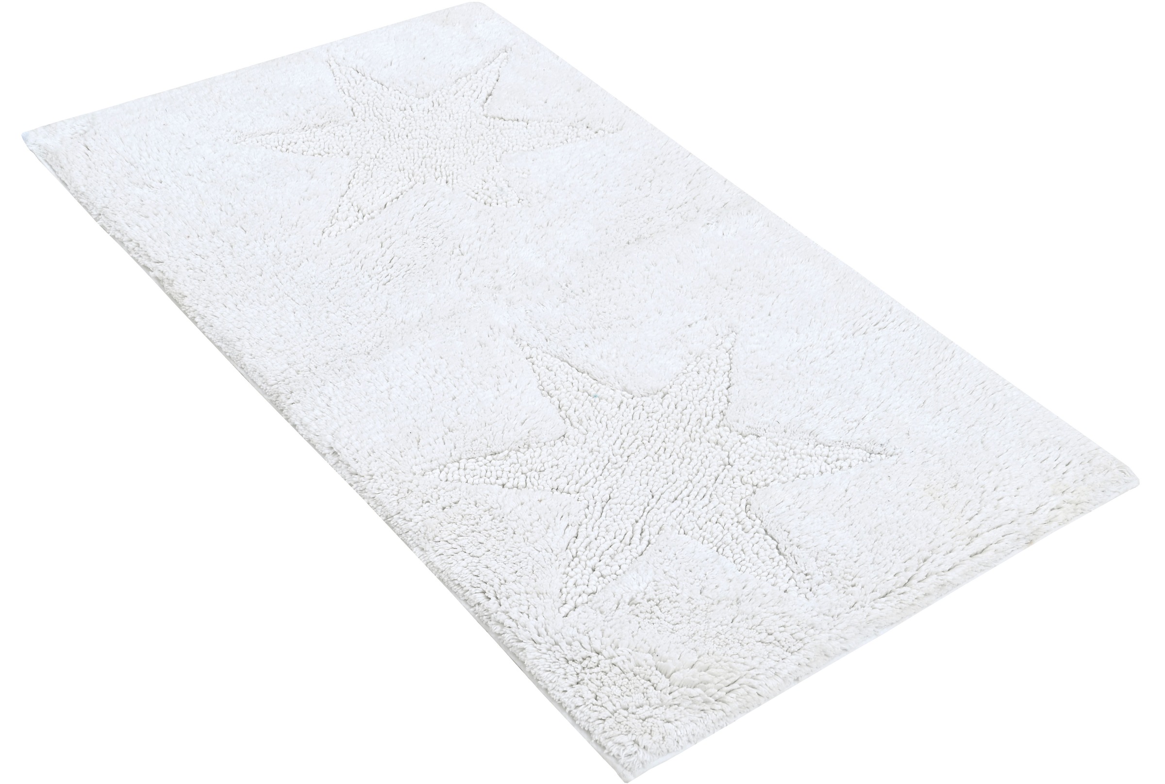 andas Badematte „Marie“ Höhe 13 mm rutschhemmend beschichtet fußbodenheizungsgeeignet strapazierfähig Badteppich, Stern Motiv, Hoch-Tief-Struktur, auch als Set