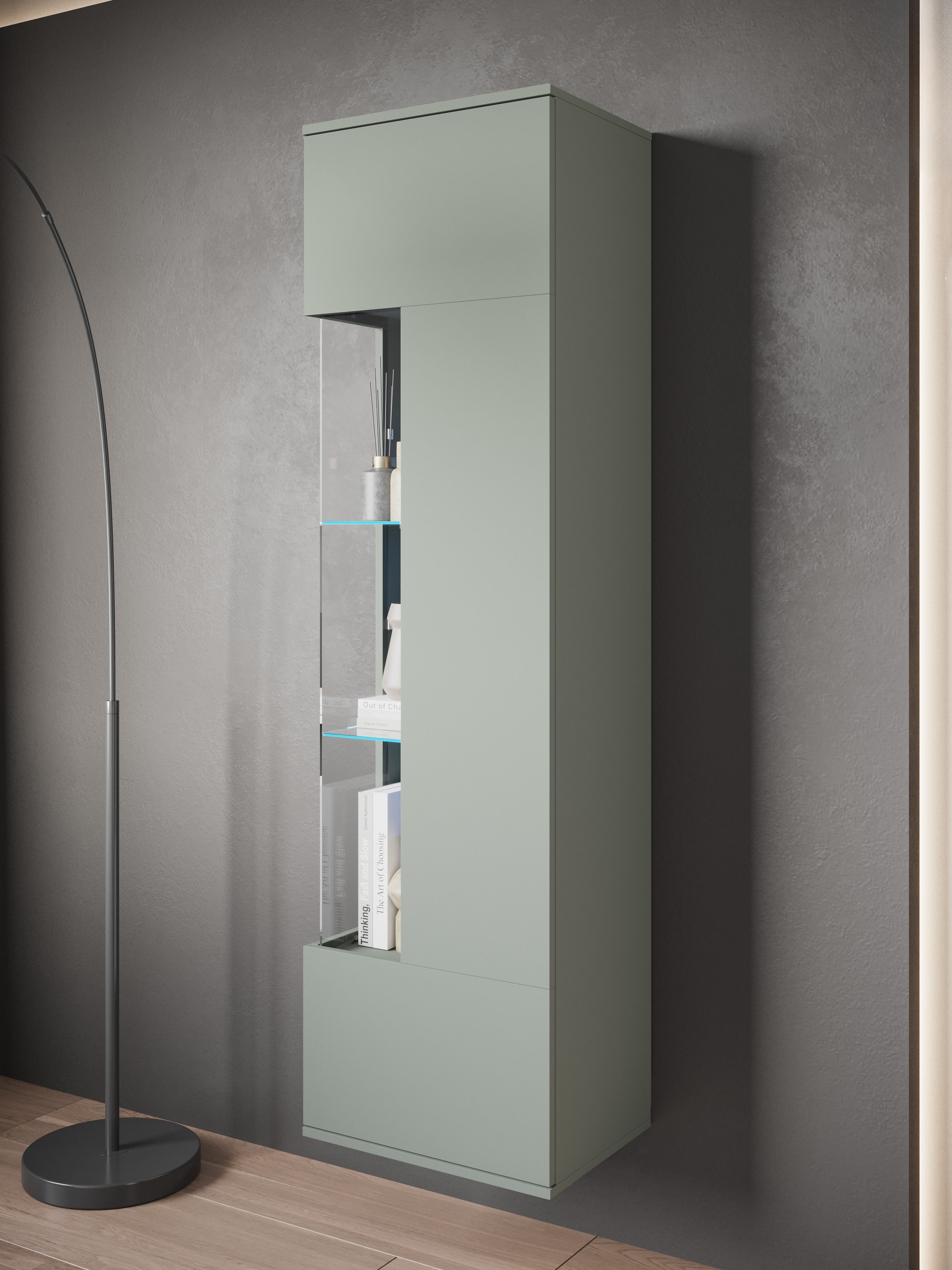 INOSIGN Vitrine »Kenia, stehend und hängend«, (1 St.), Vitrineschrank mit Glastüren 160 cm Höhe