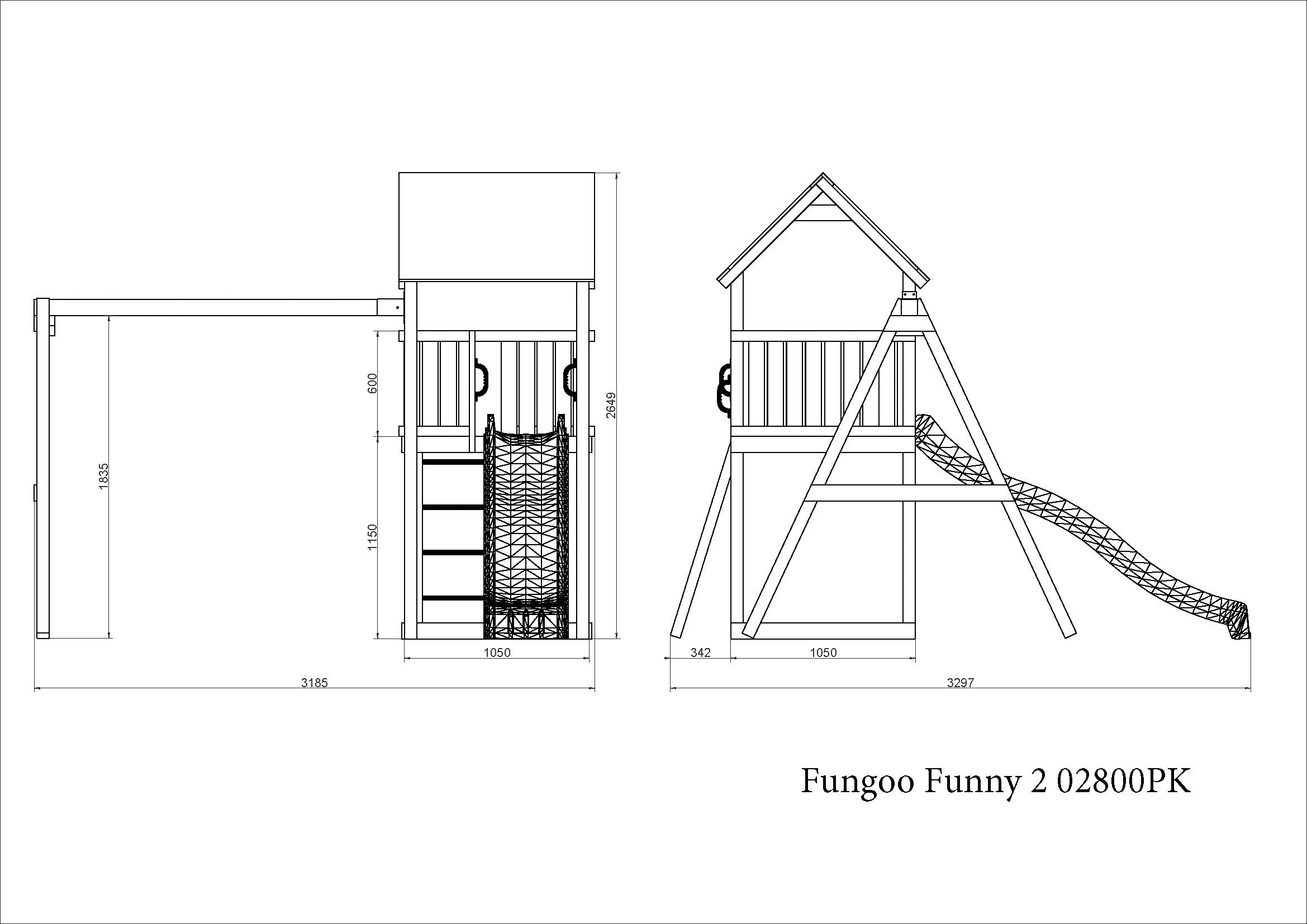 FUNGOO Spielturm »FUNNY 2«, mit Schaukel & Rutsche