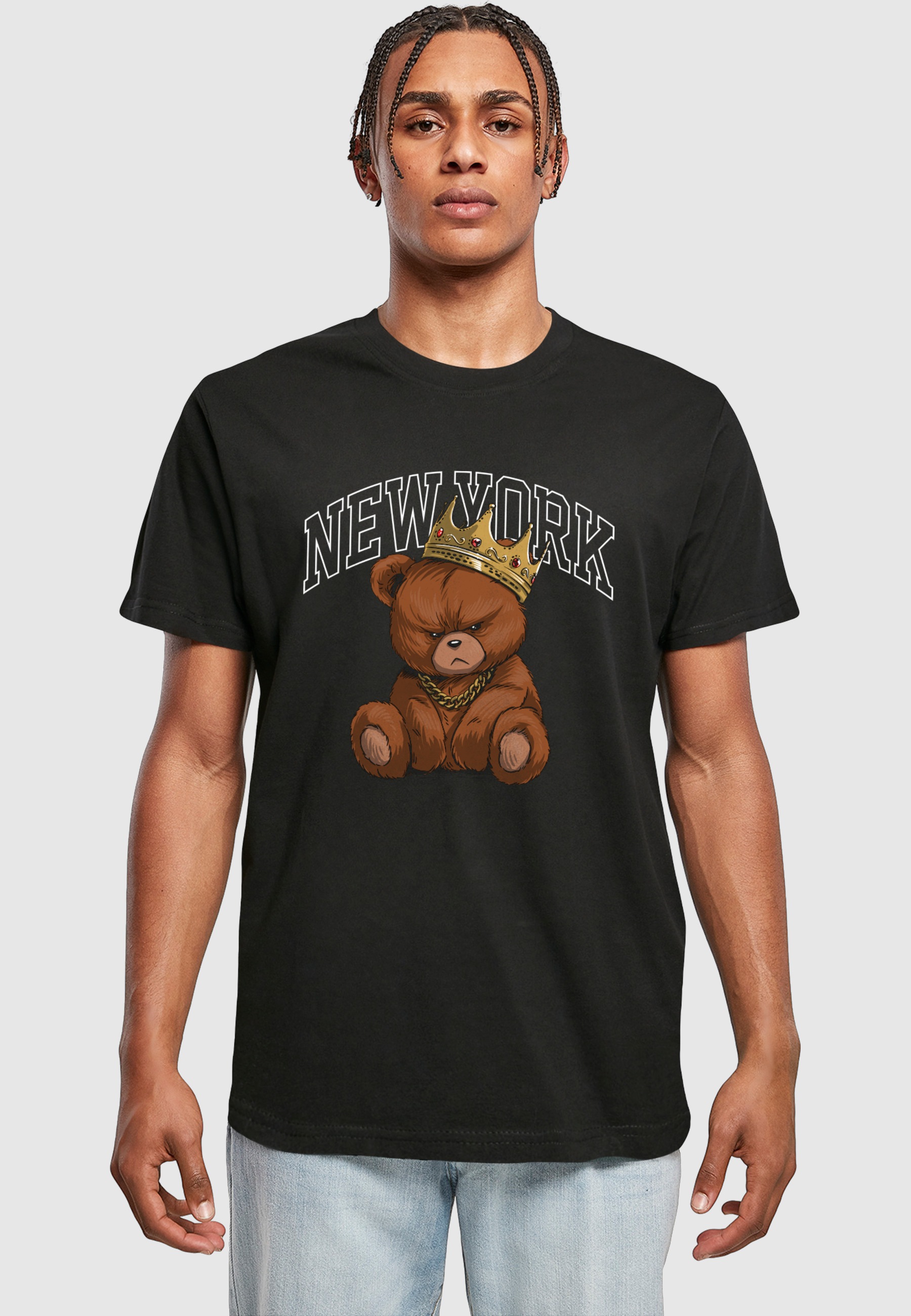 MisterTee T-Shirt »MisterTee NY Crowned Bear Tee« 1 Stk.