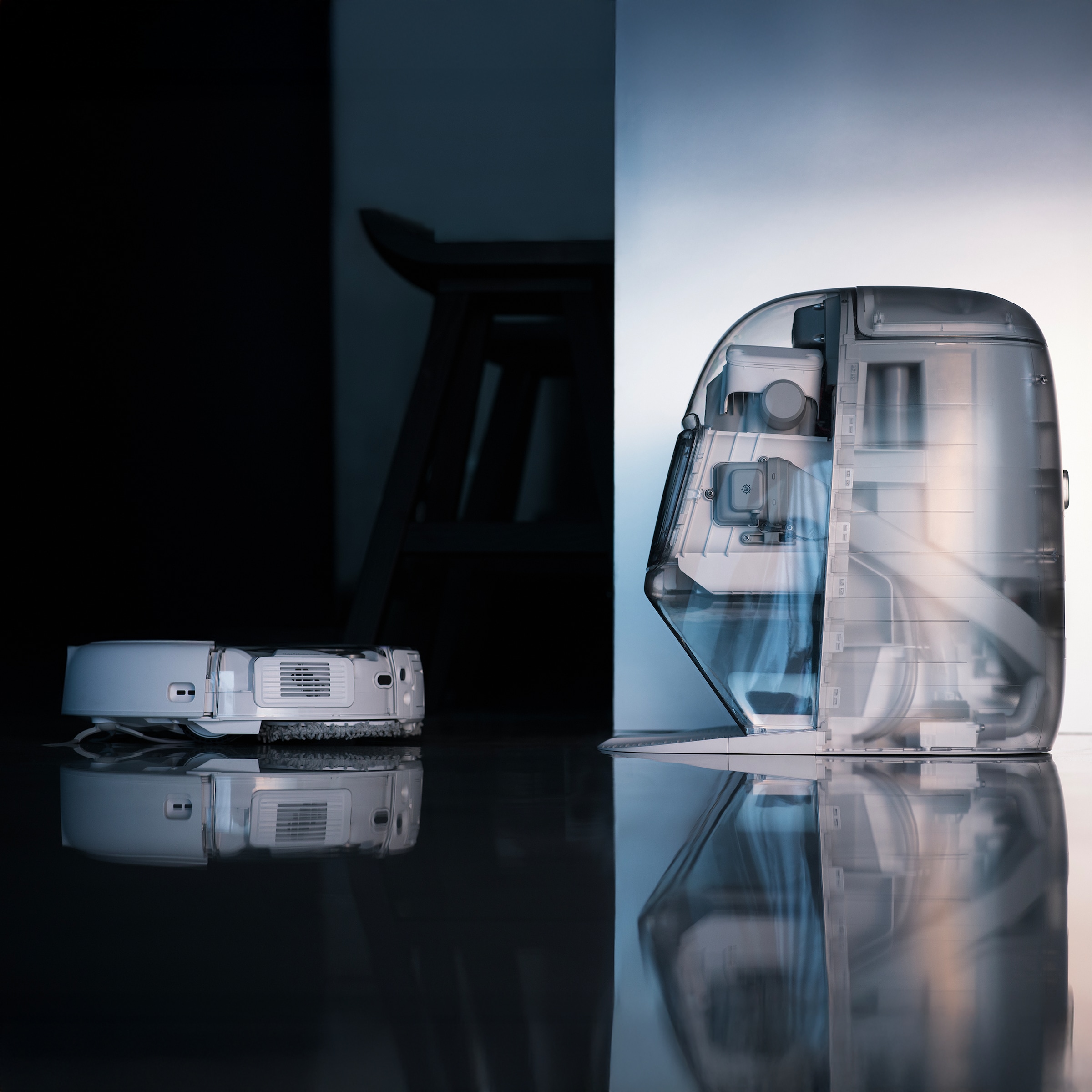 DJI Saugroboter »DJI ROMO P« Transparenter Saugroboter mit Absaugstation und App-Steuerung