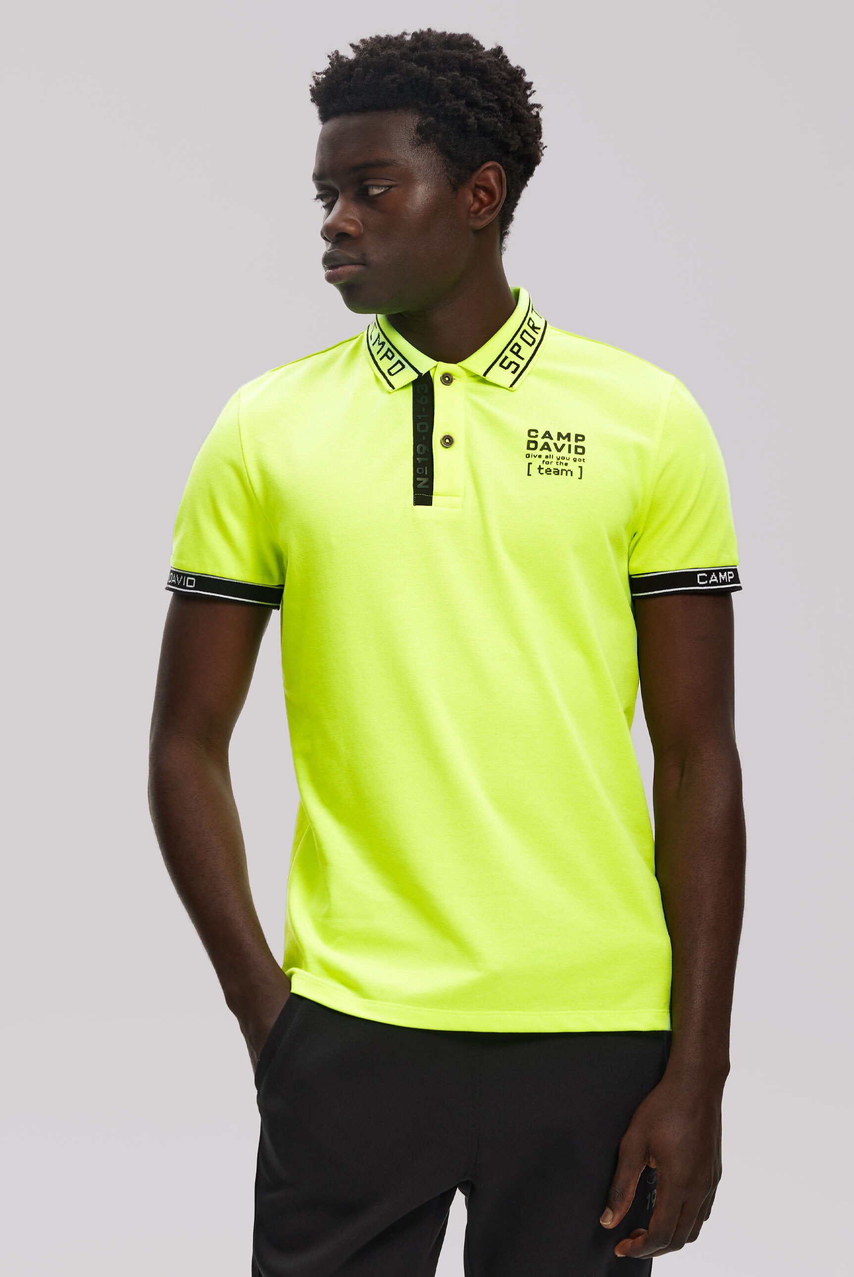 CAMP DAVID Poloshirt, mit Seitenschlitze