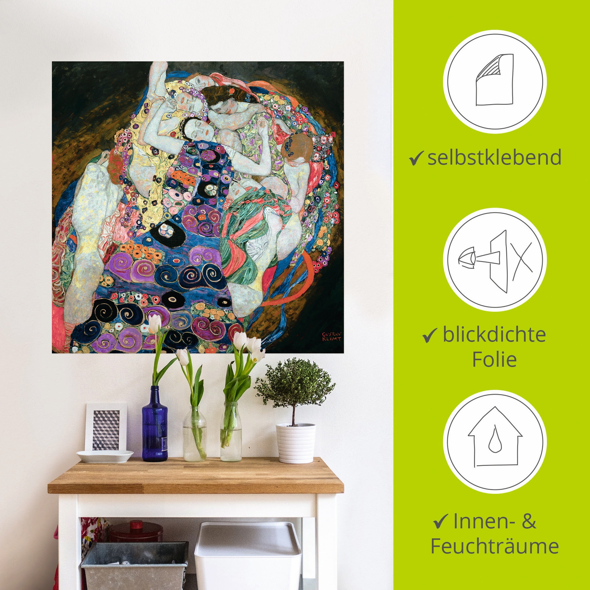 Artland Wandbild »Die Mädchen (Die Jungfrau)«, Frau, (1 St.), als Leinwandbild, Wandaufkleber in verschied. Größen