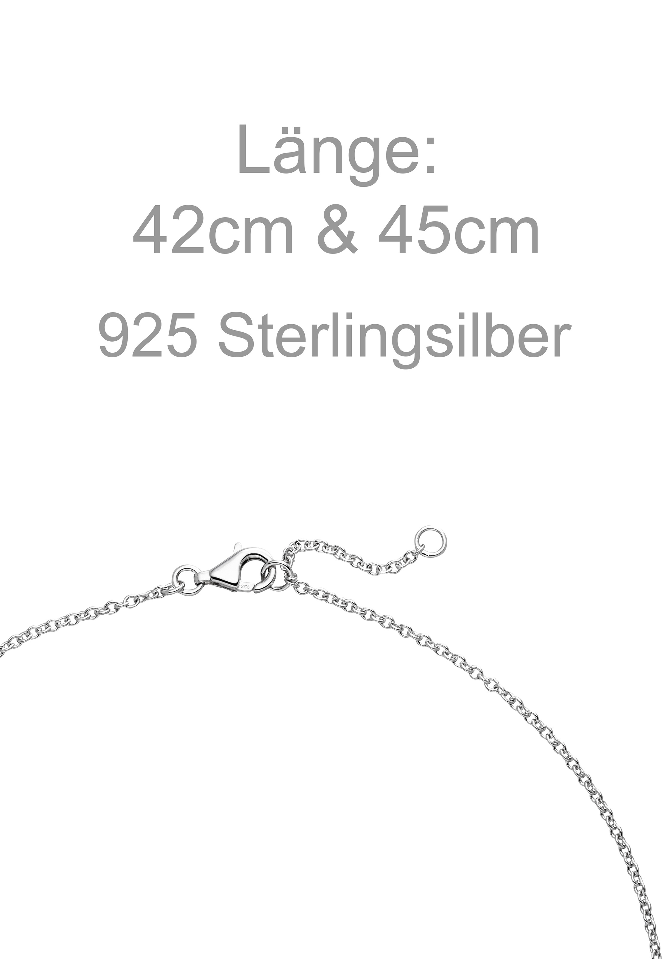 JOBO Kette mit Anhänger Collier Silver 45cm 2