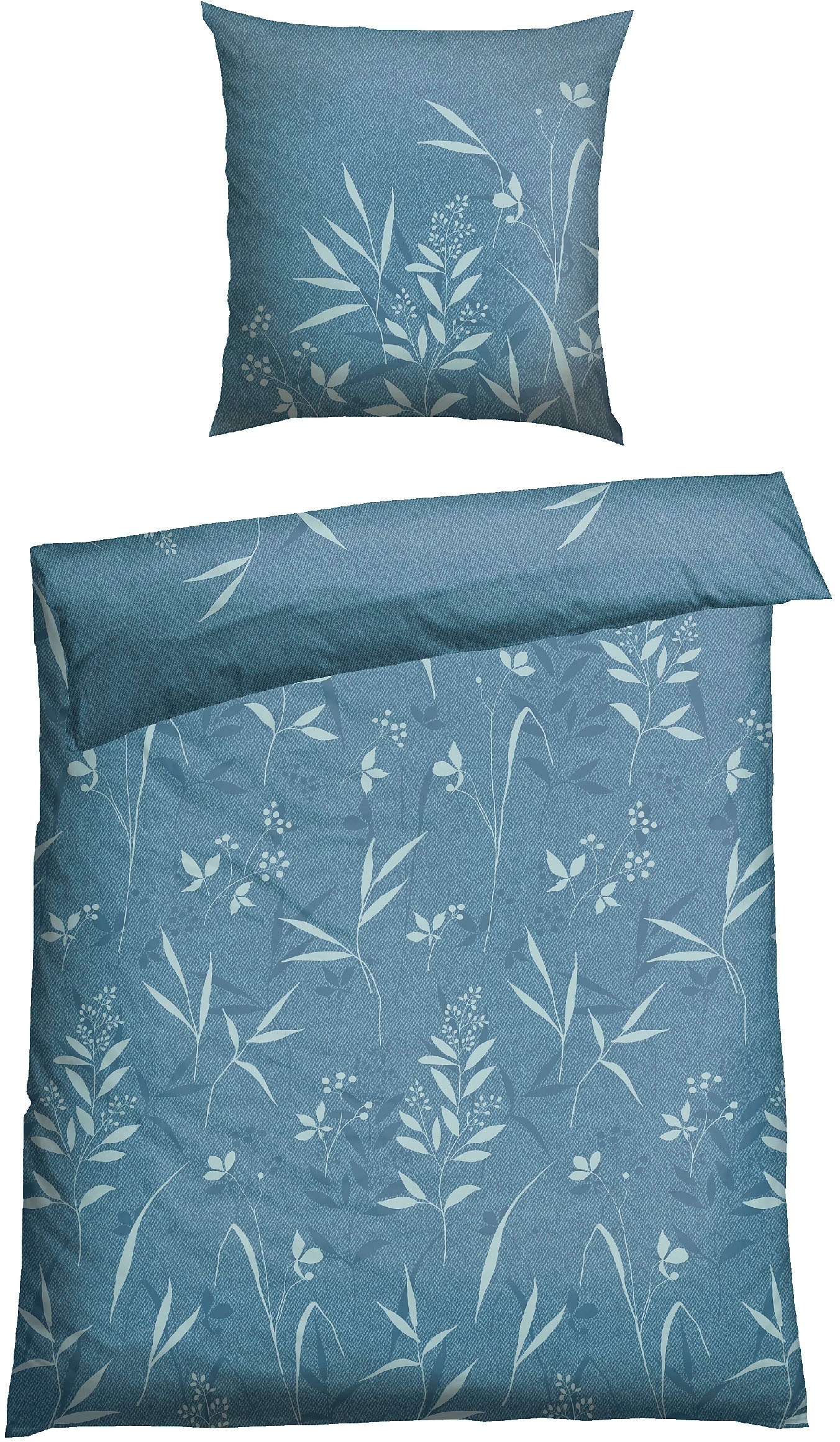 Schiesser Bettwäsche "Kicky aus weicher Baumwolle in cooler Jeansoptik mit günstig online kaufen