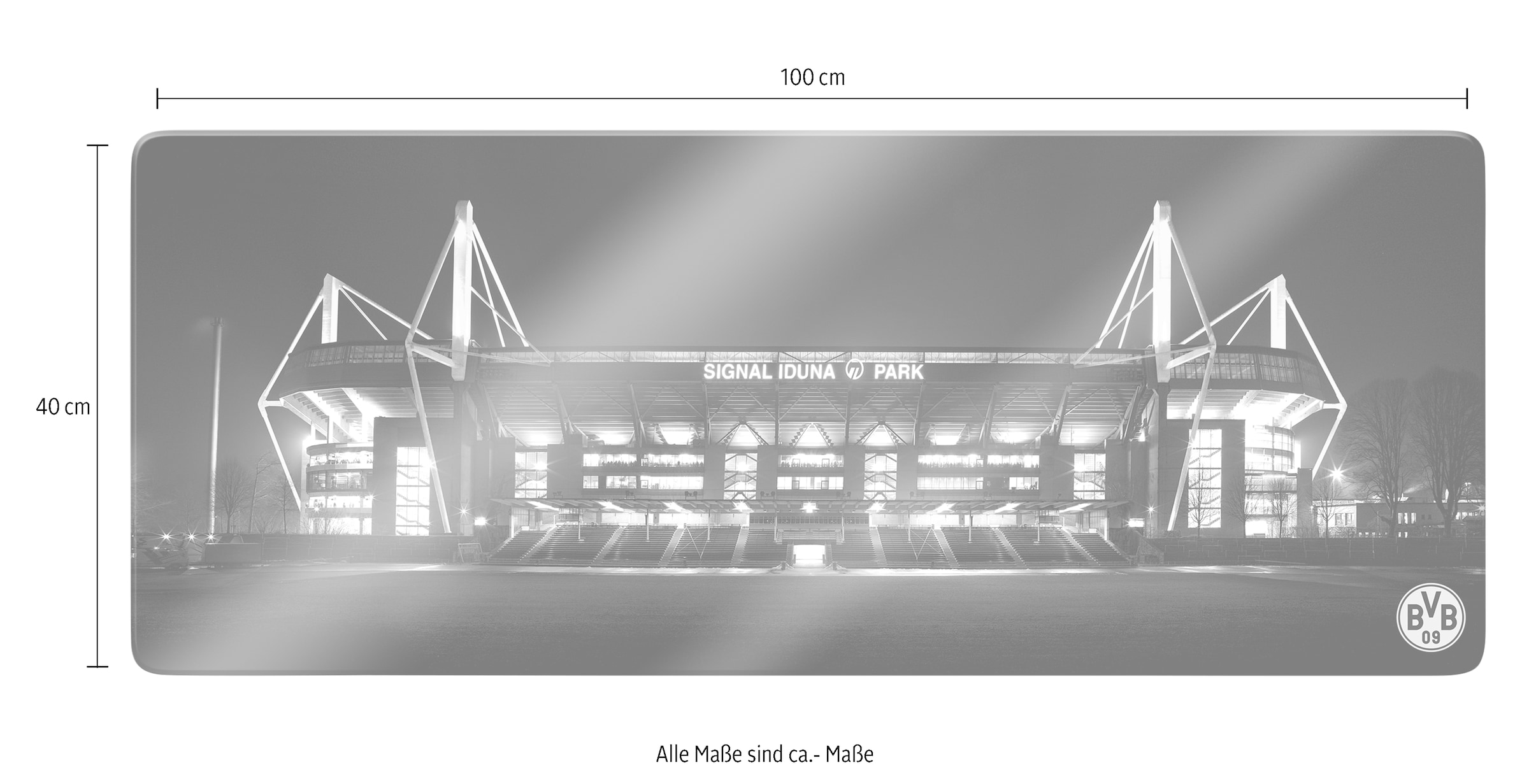 Wall-Art Glasbild »BVB Signal Iduna Park«, 100/40 cm bestellen | BAUR