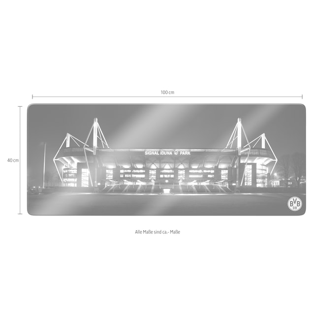 Wall-Art Glasbild »BVB Signal Iduna Park«, 100/40 cm bestellen | BAUR