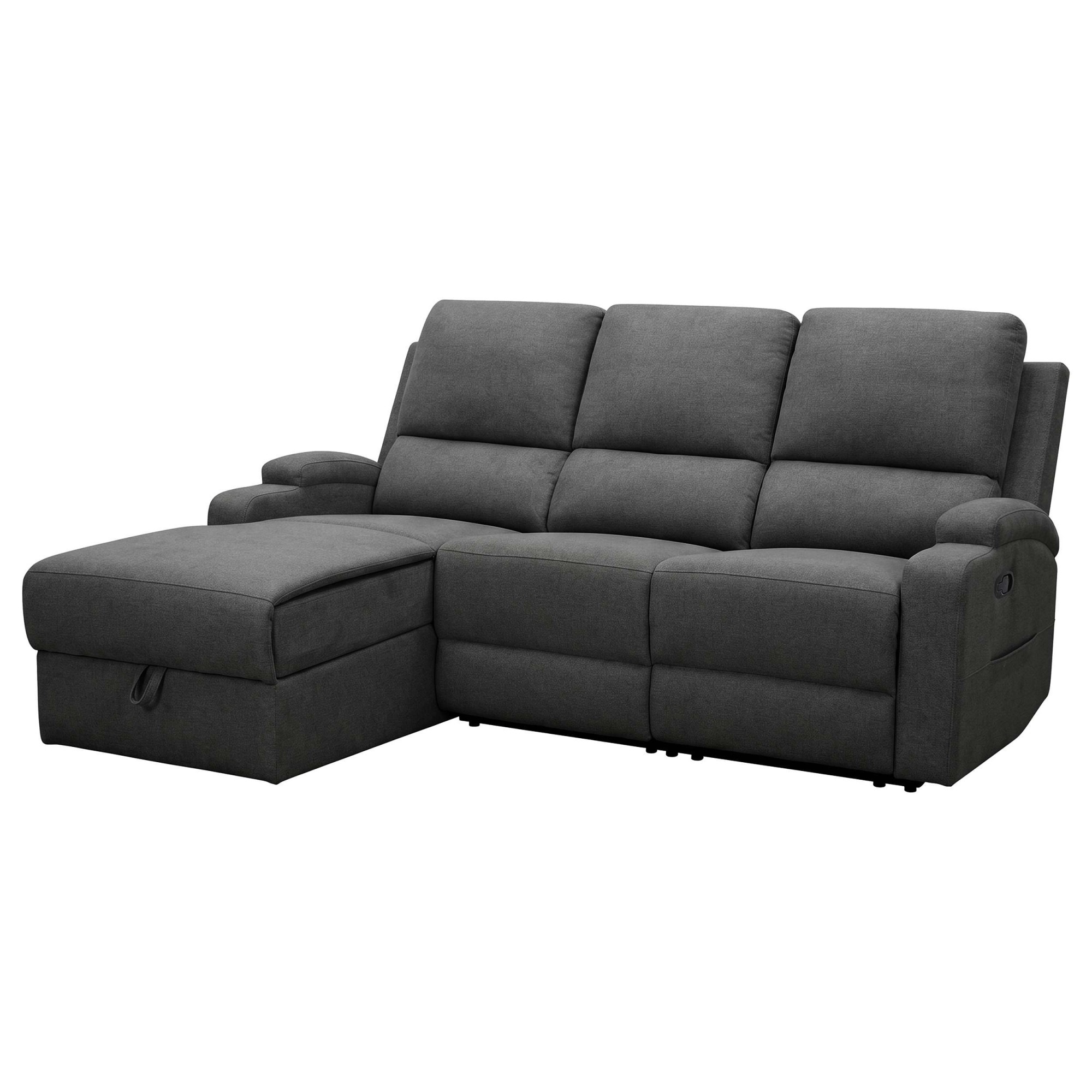 OTTO home Ecksofa »NAPORI Struktur, Multimediasofa, L-Form« man. oder elektr. Relaxfuntion, USB-A bei elektr. Variante, Staukasten