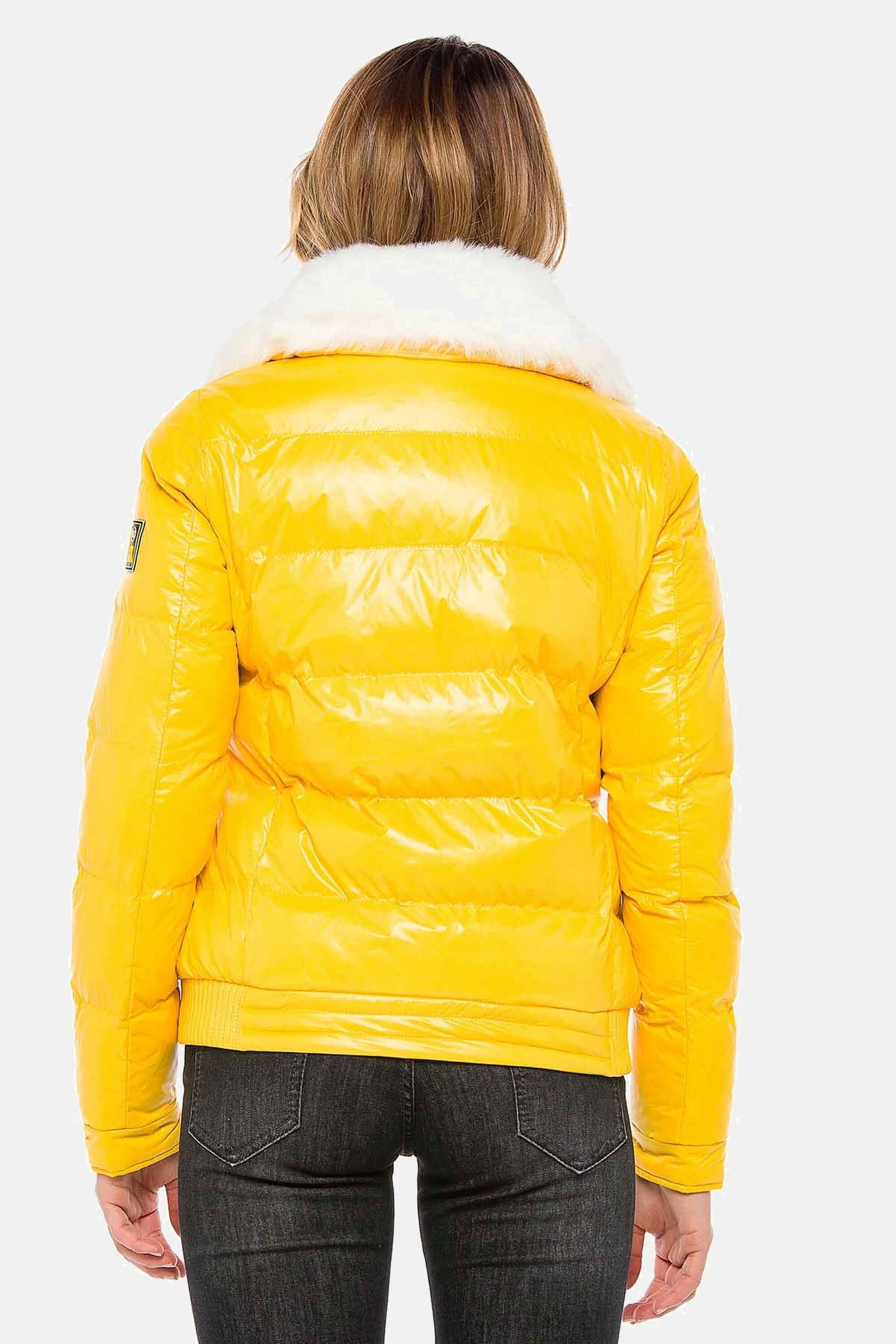 Cipo & Baxx Winterjacke »Winterjacke mit Kunstfellkragen«, ohne Kapuze, mit Kunstfellkragen, WM108