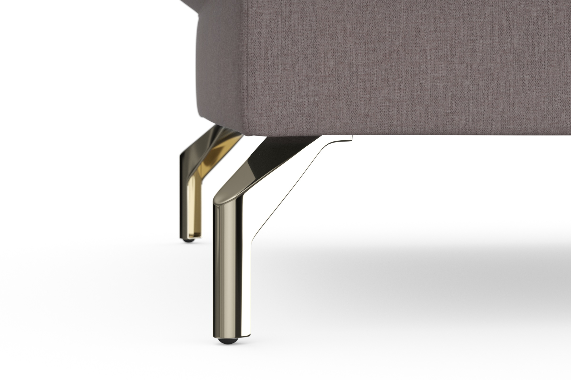 sit&more Hocker »Fashion«, inklusive Federkern, mit satinierten Nickelfüßen