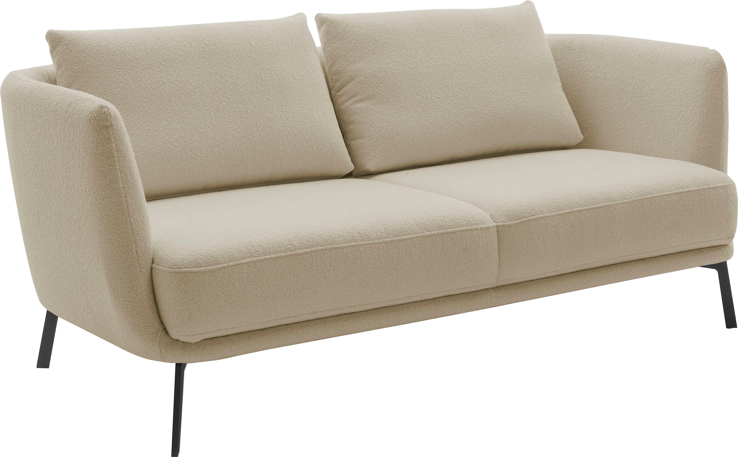 SCHÖNER WOHNEN-Kollektion 2,5-Sitzer »Pearl, hochwertig und komfortabel, - 5 Jahre Hersteller-Garantie«, auch in Bouclé, Maße (B/H/T): 190/71/91 cm, Füße Metall