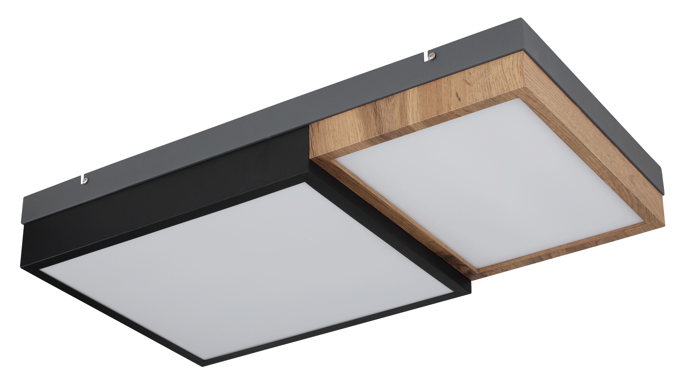 GLOBO LIGHTING LED Deckenleuchte »GUNDI«, Leuchtmittel LED-Modul | LED fest integriert, Deckenlampe/Wohnzimmer/Schlafzimmer/modern/Holz