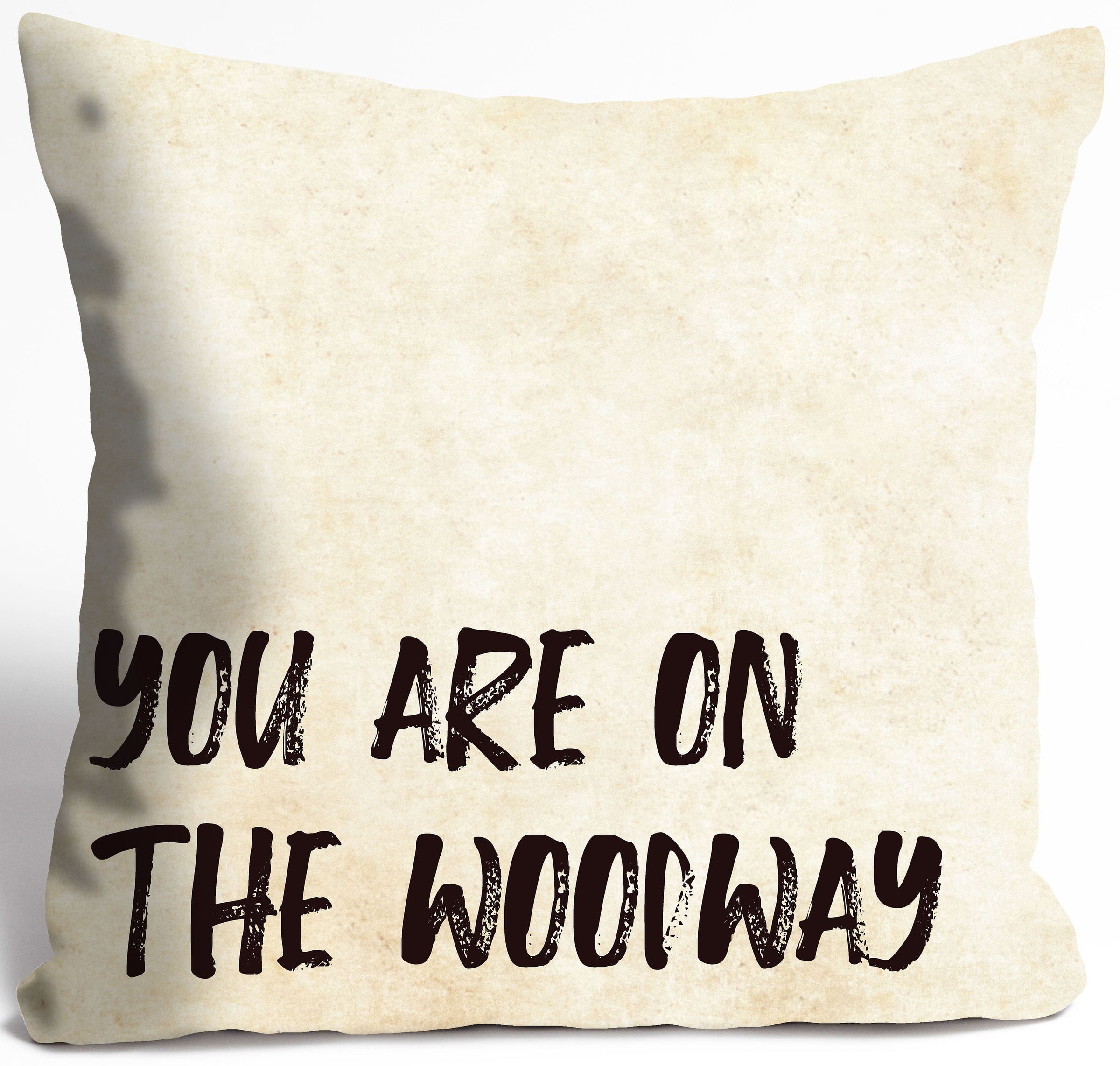 queence Dekokissen »YOU ARE ON THE WOODWAY«, Kissenhülle ohne Füllung, 1 Stück