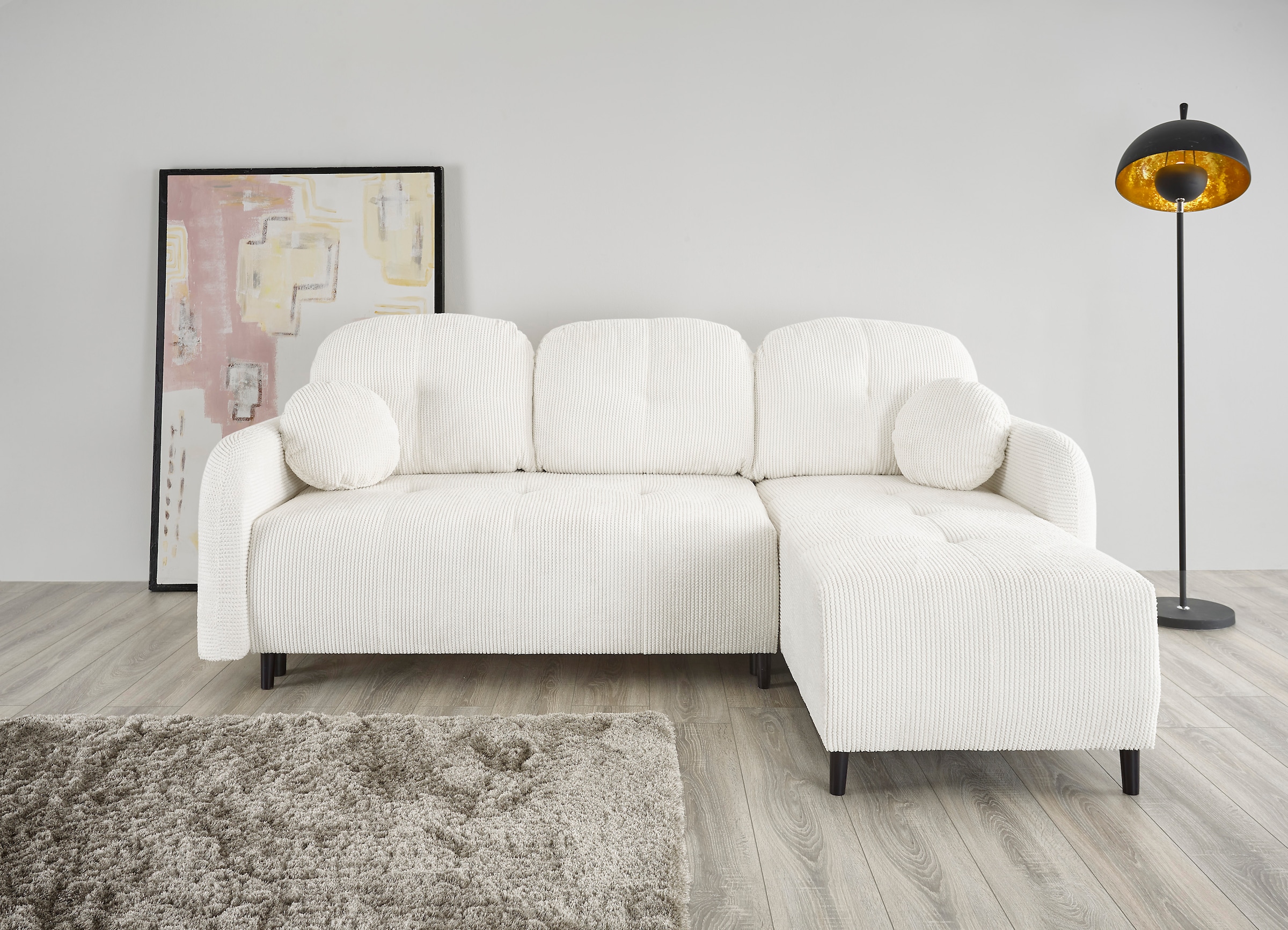 Leonique Ecksofa "BLAISE", mit Bett-Funktion (Liegefläche 140/200 cm), Zier günstig online kaufen