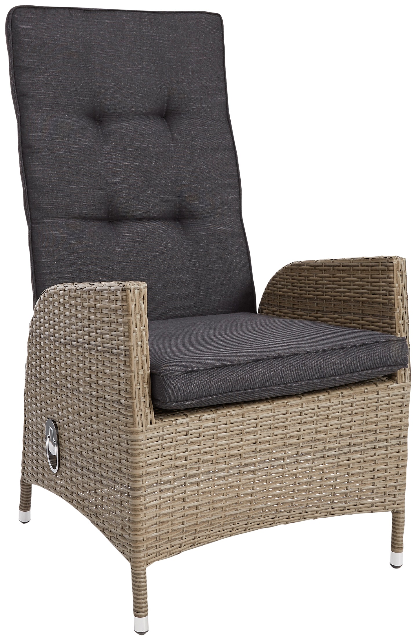 Garten-Essgruppe KONIFERA "Brisbane", grau (braun, anthrazit), 13tlg. Set Brisbane, Polyrattan, Sitzmöbel-Sets, Aluminium/Polyrattan, Tischplatte aus Stone-Spray-Glas in Steinoptik 2
