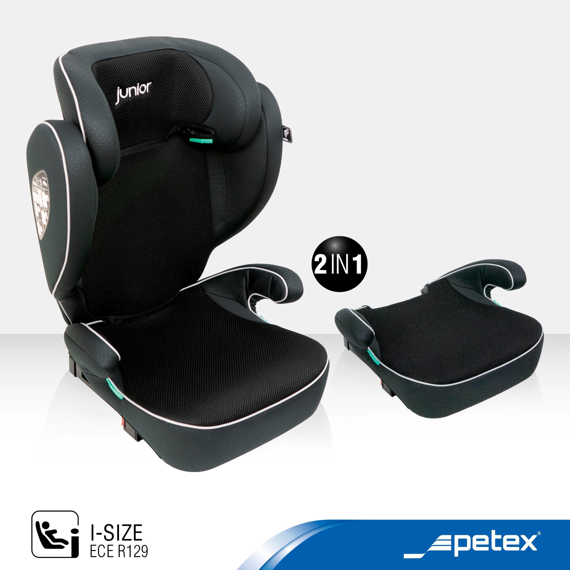 Petex Autokindersitz »Basic Plus, mit Isofix«, ISOFIX-Befestigung oder mit 3-Punkt-Gurt des PKW