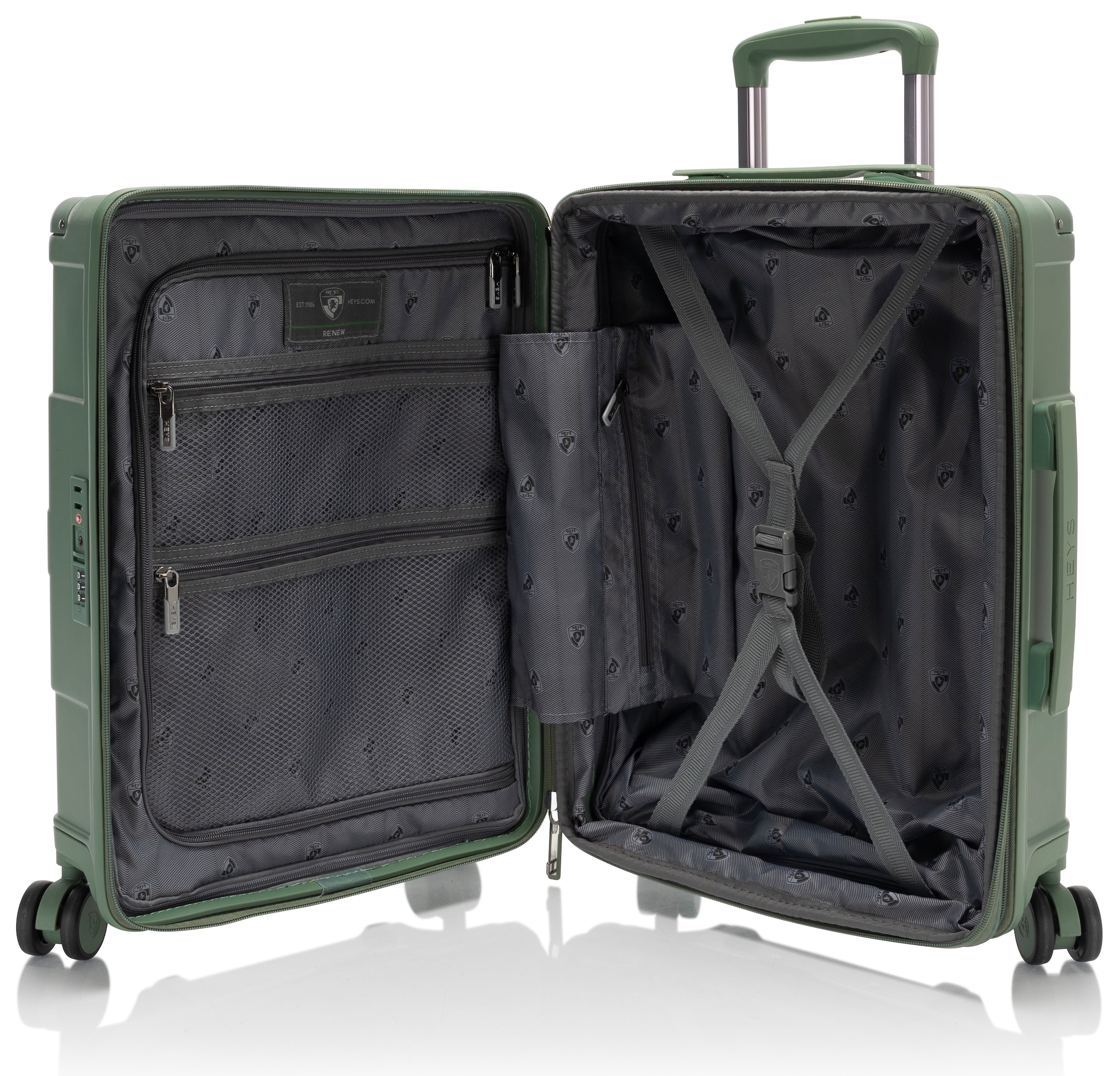 Heys Hartschalen-Trolley »ReNew, verschiedene Größen und Farben«, 4 Rollen, Koffer Reisegepäck herausnehmbares Innenfutter Volumenerweiterung