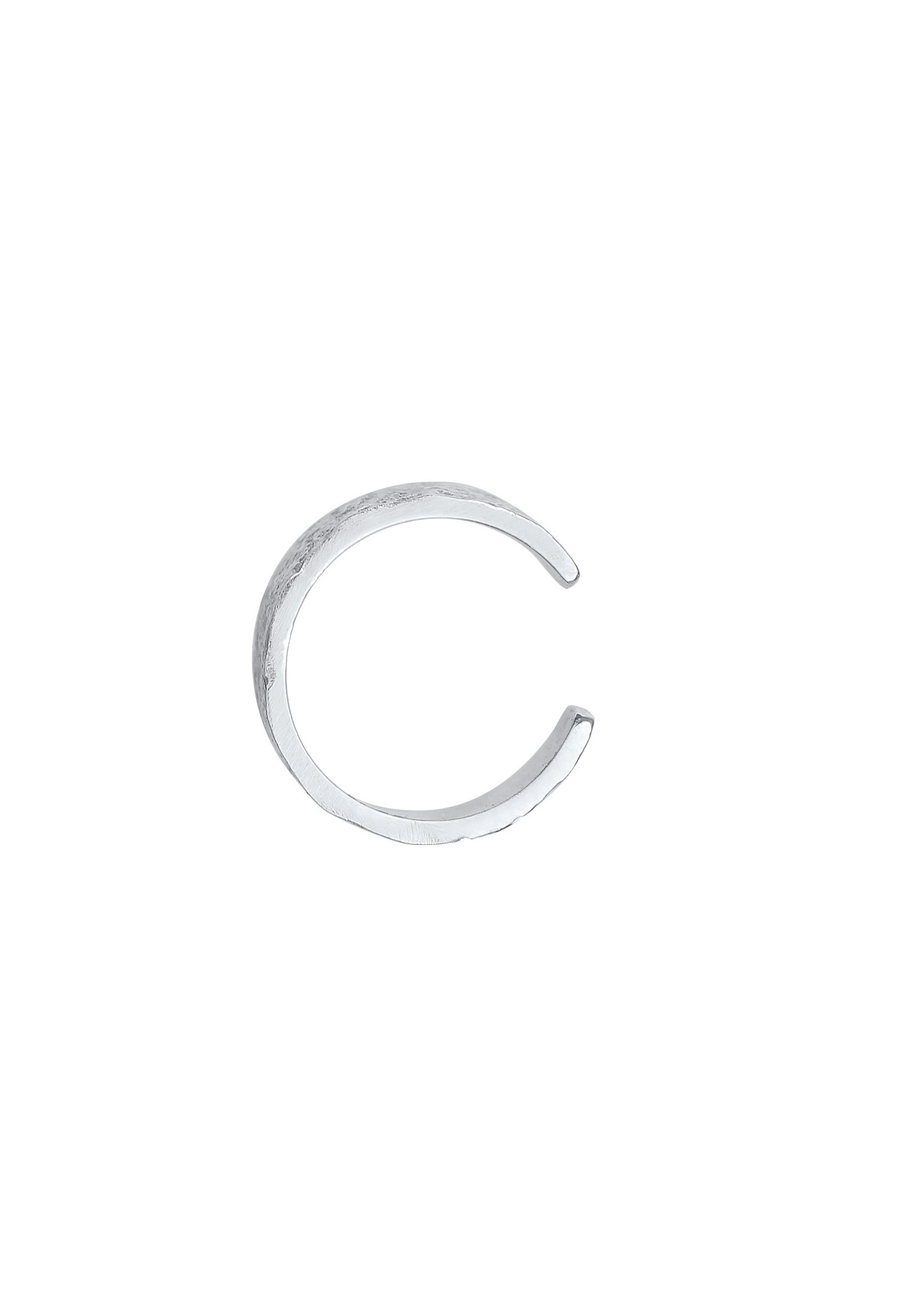 Elli Ohrklemme »Ohrringe Earcuff Breit Basic Gehämmert 925 Silber«