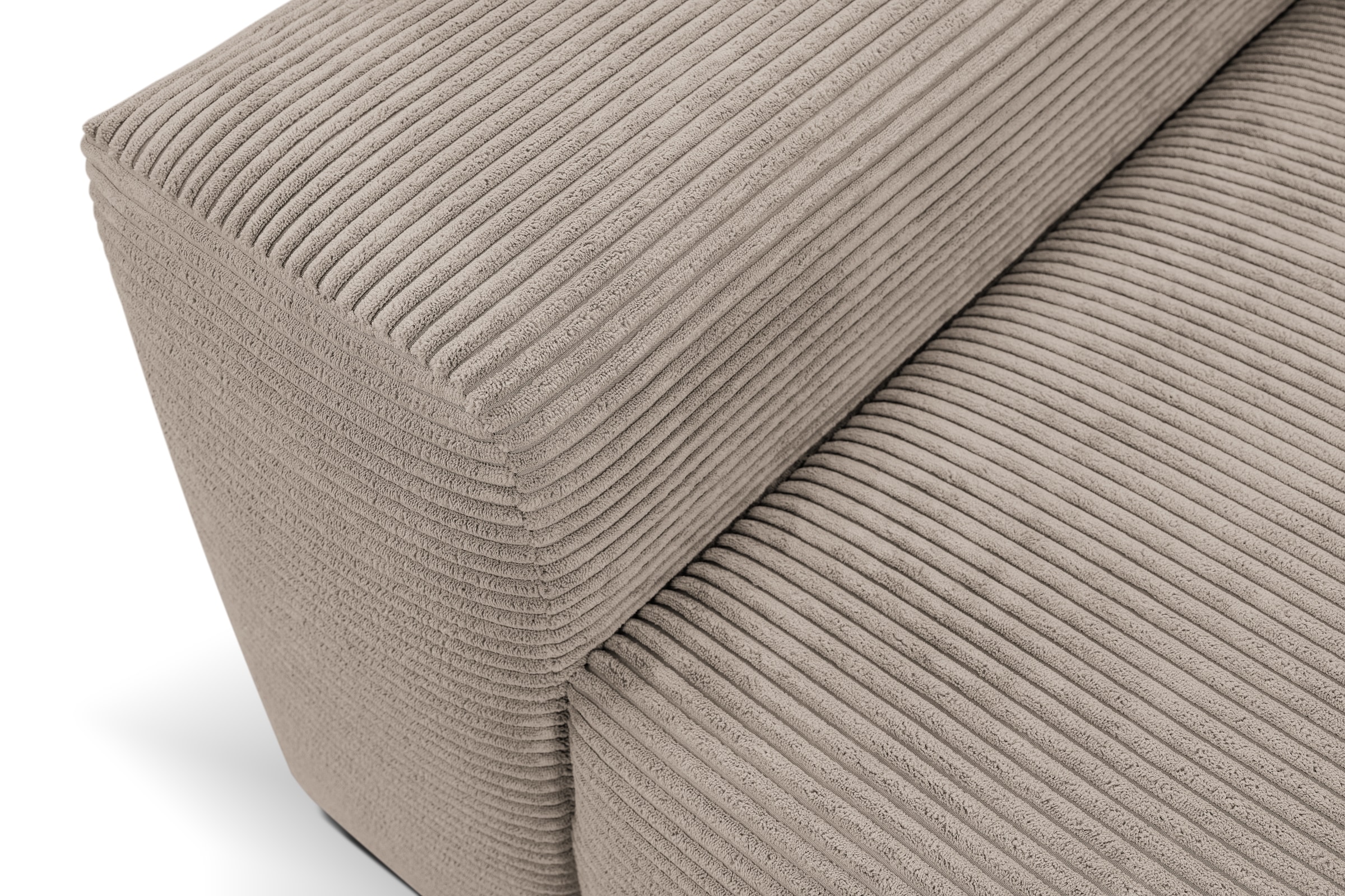 WERK2 Ecksofa »Zeus-L modern und zeitlos, Breite 253cm, bequemes Sofa«, Curvy Trend Ecksofa mit urbaner Optik