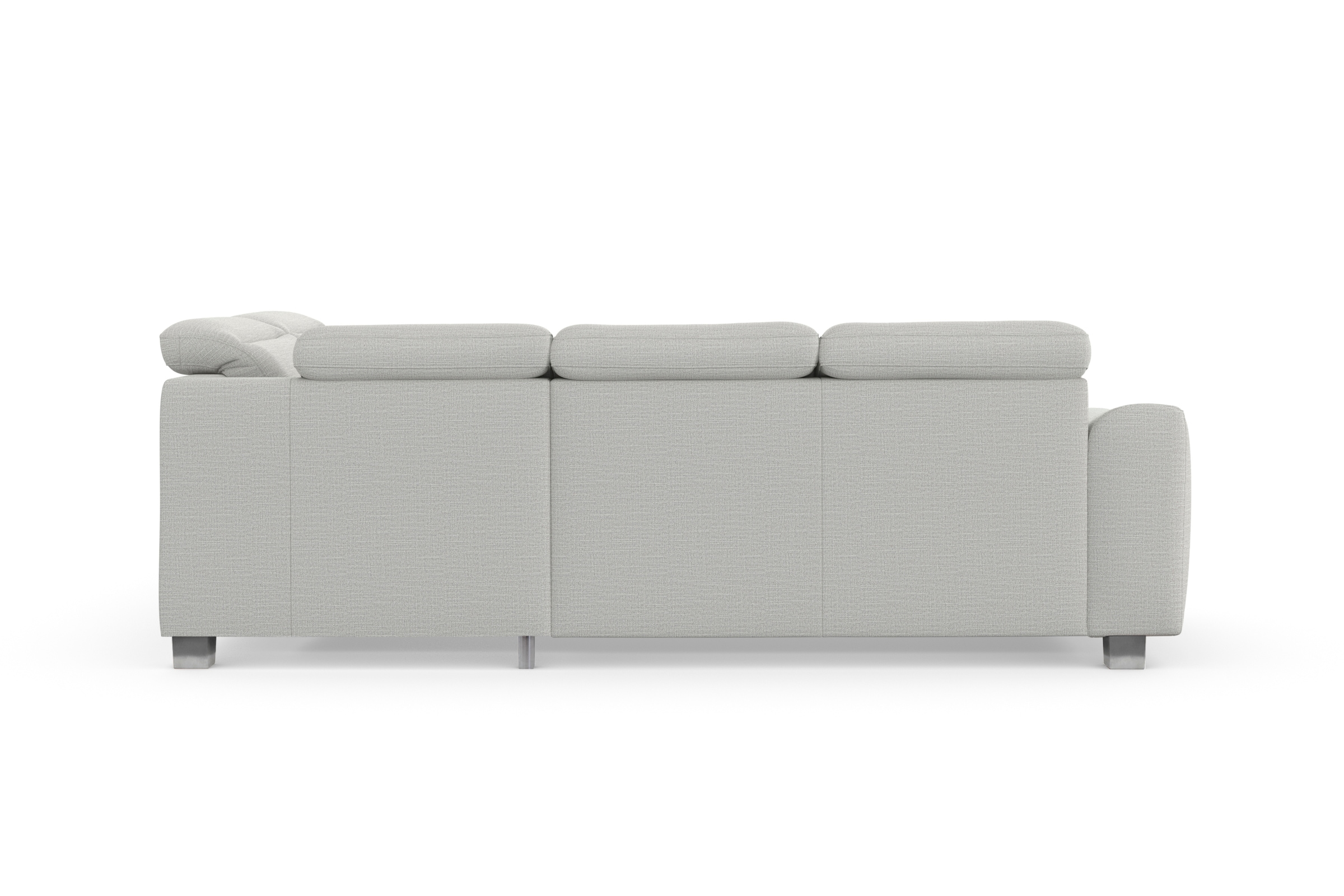 sit&more Ecksofa »Dundee L-Form« mit Federkern und Edelstahlfüßen, wahlweise mit Kopfteilverstellung