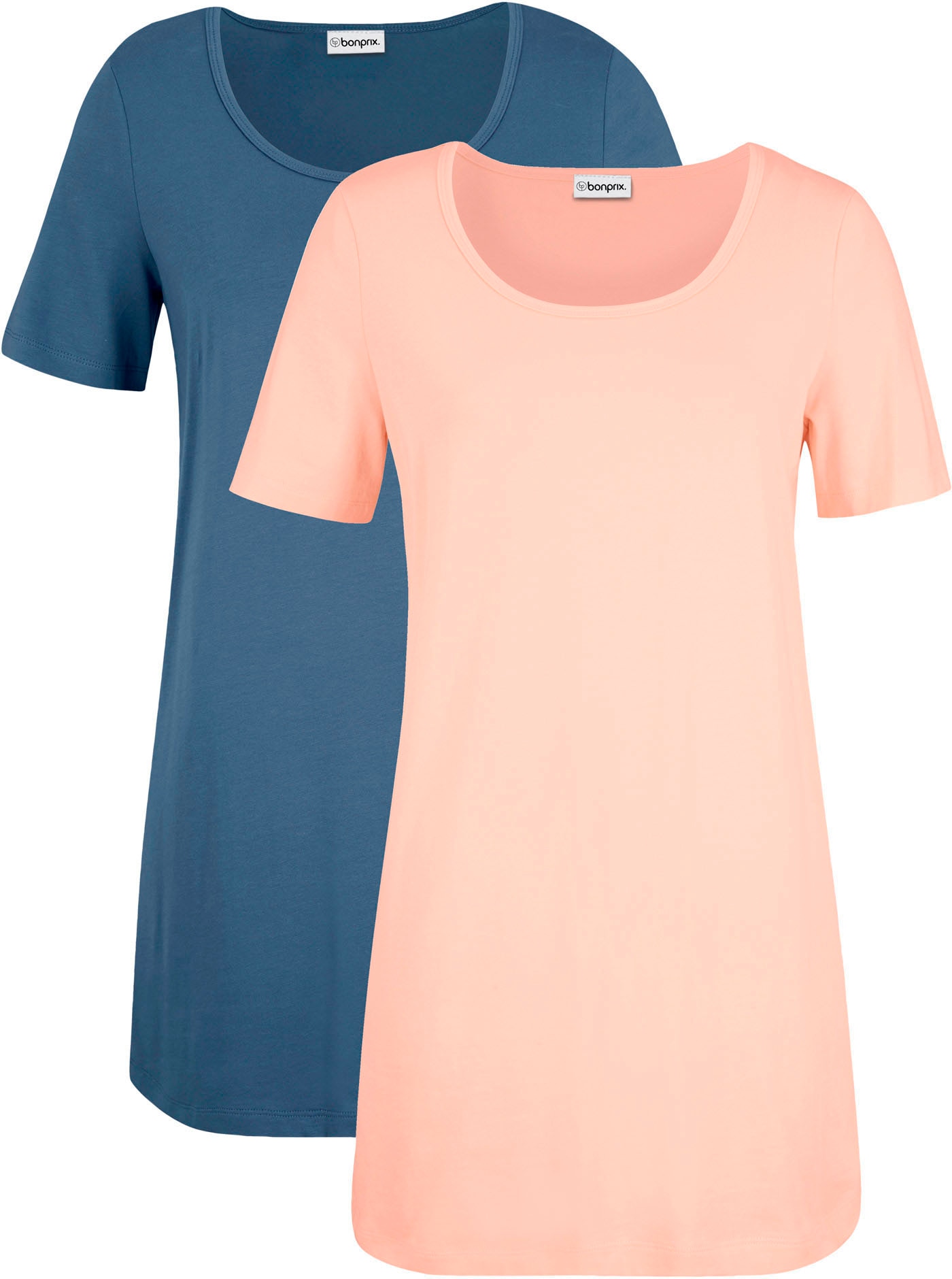 bonprix T-Shirt Packung, 2, 2 Stk. lockerer loose fit, Halbarm, Casual Stil günstig online kaufen