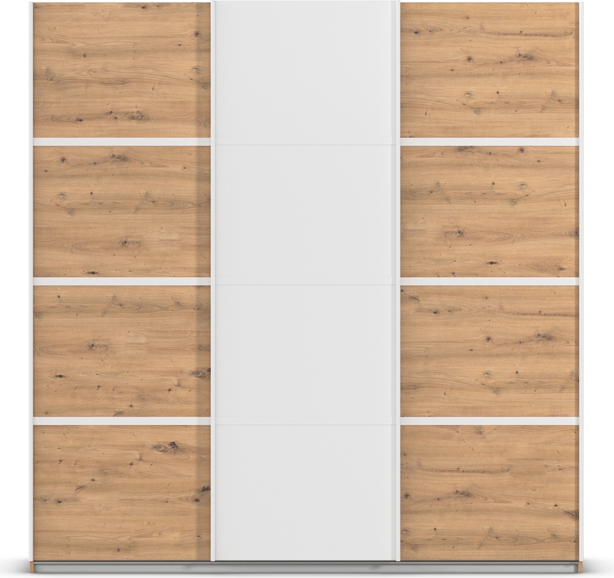 rauch Kleiderschrank »Schwebetürenschrank OTTO´s Choice Garderobe Schrank TOP ANGEBOT Avola« 3 verschiedene Ausstattungen BASIC/CLASSIC/PREMIUM (inkl. SOFT-CLOSE),  mit eleganten Zierleisten in Chrom, Schwarz oder Weiß MADE IN GERMANY