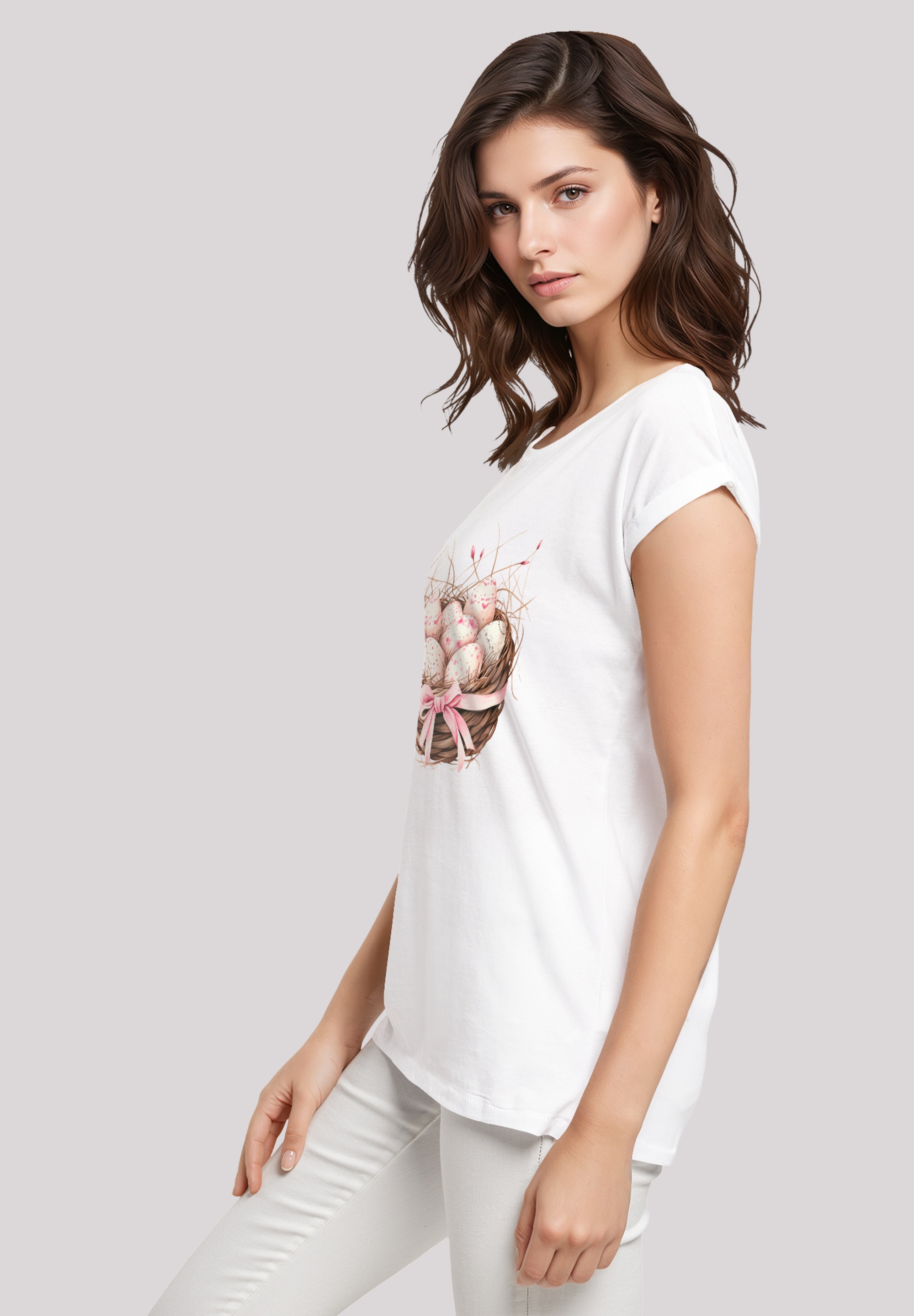 F4NT4STIC T-Shirt »Osterei Nest Korb Dekor«, Premium Qualität