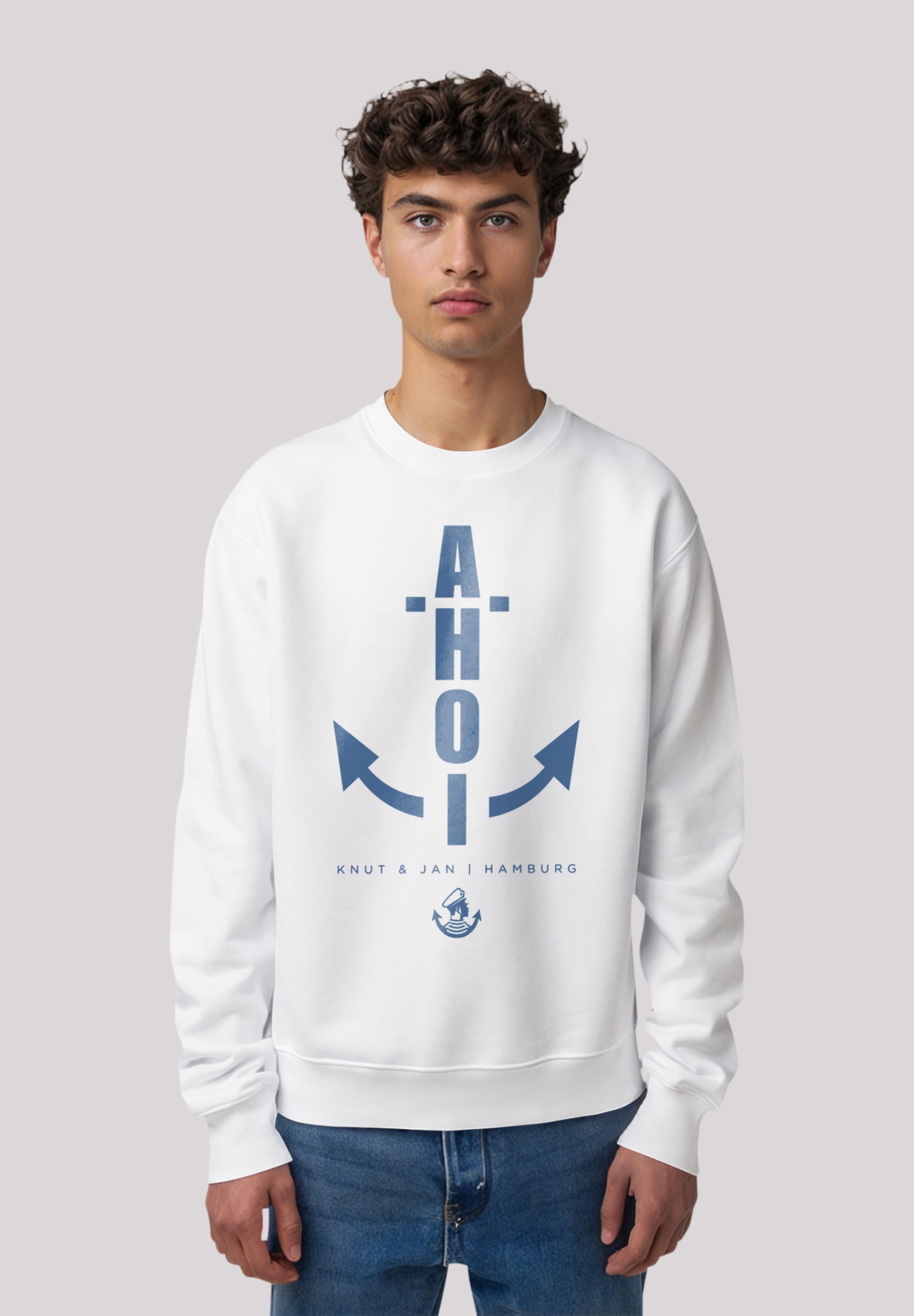 F4NT4STIC Sweatshirt "Ahoi Anker Blau Knut & Jan Hamburg", Premium Qualität günstig online kaufen