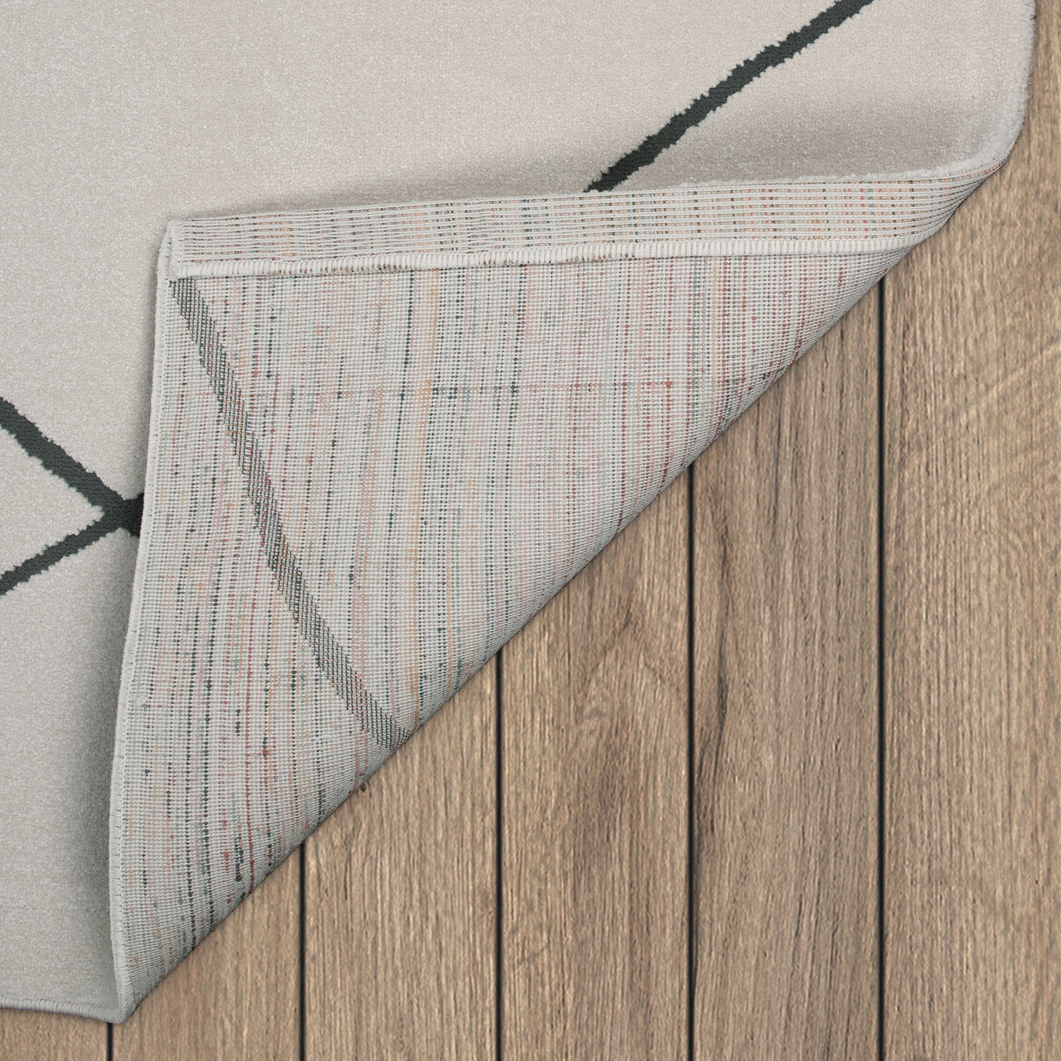 Paco Home Teppich "Haral 787" rund 9 mm Höhe Kurzflor, Scandi Design, Raute günstig online kaufen