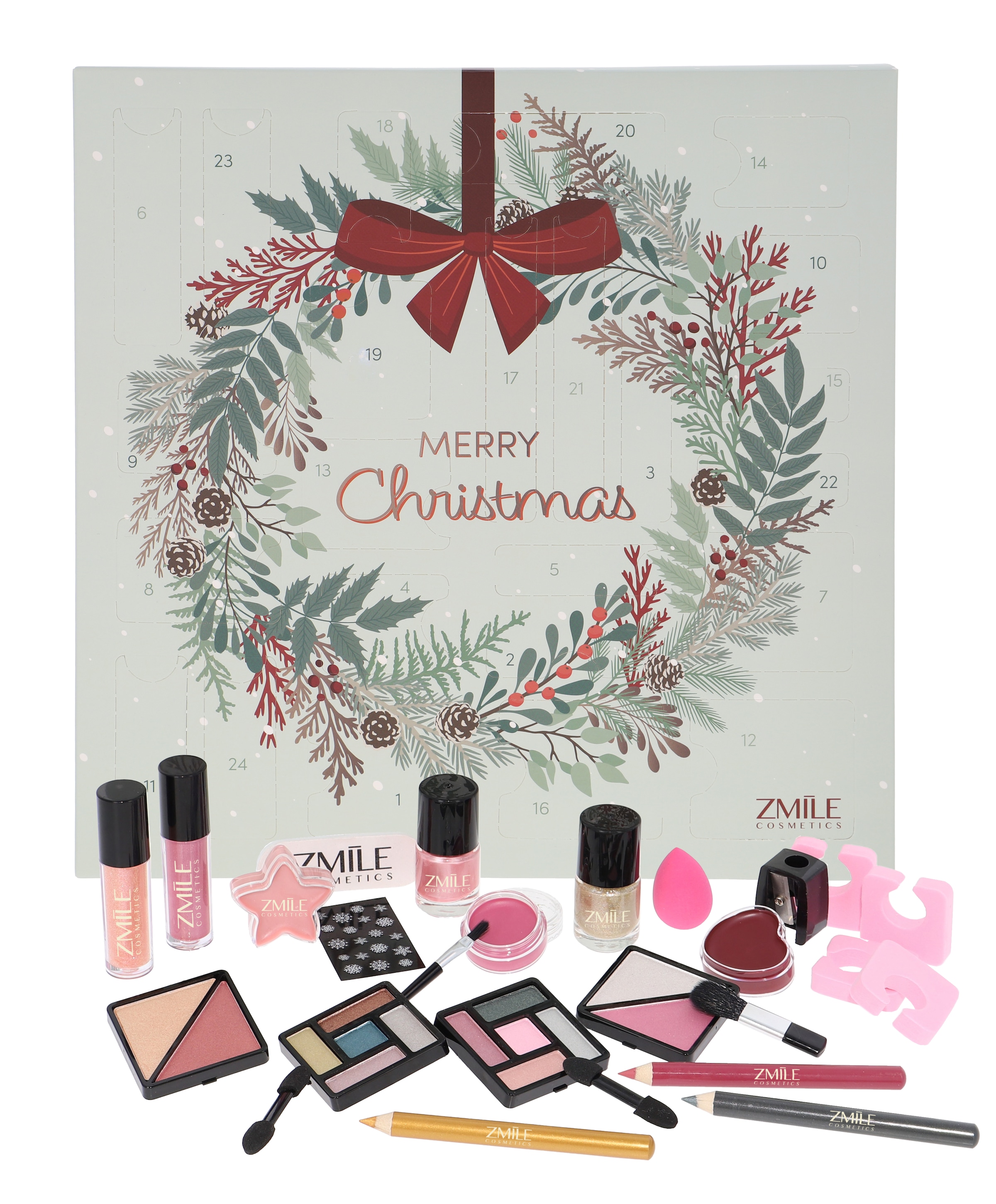 ZMILE COSMETICS Kosmetik-Adventskalender »ZMILE COSMETICS Adventskalender Square Jingle and Glow vegane Kosmetik« ab 12 Jahren vegan