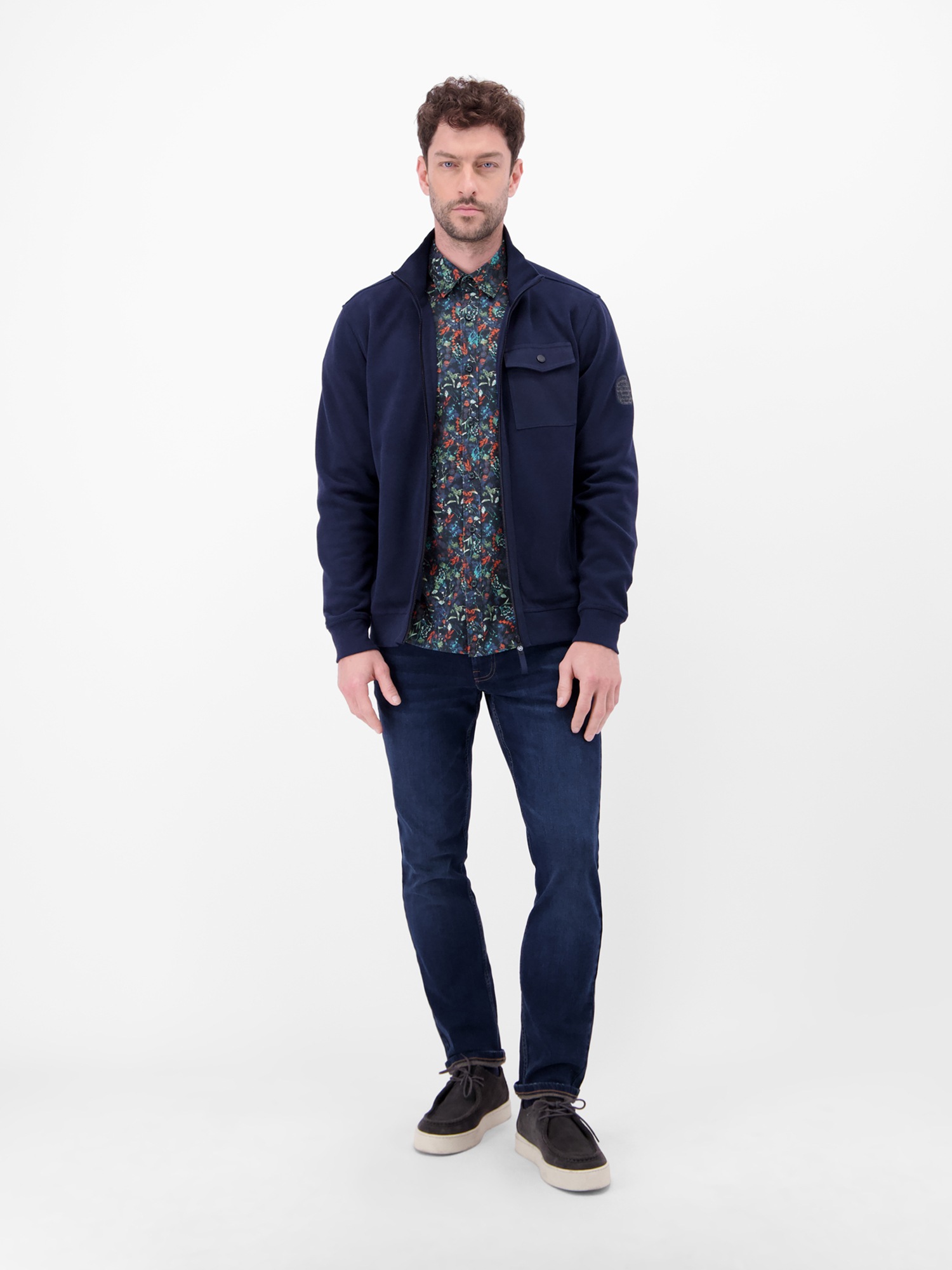 LERROS Langarmhemd "LERROS Langarmhemd mit floralem Printmuster" günstig online kaufen