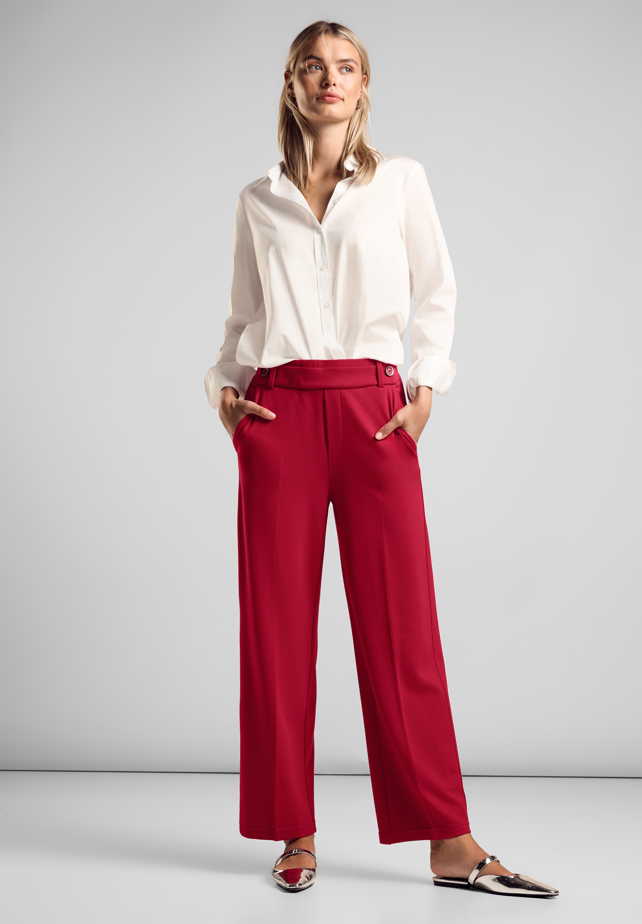 STREET ONE Stoffhose, High Waist