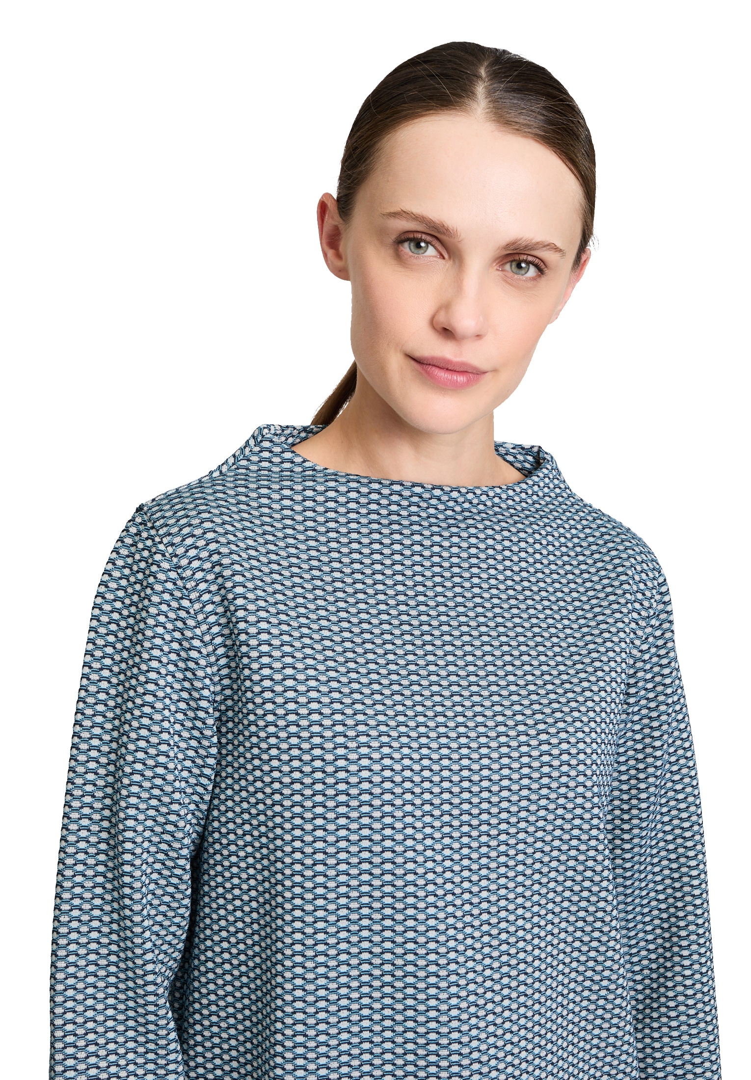 Betty&Co Kurzarmshirt »Betty & Co Damen Strukturshirt mit Turtle Neck«, (1 tlg.), Struktur