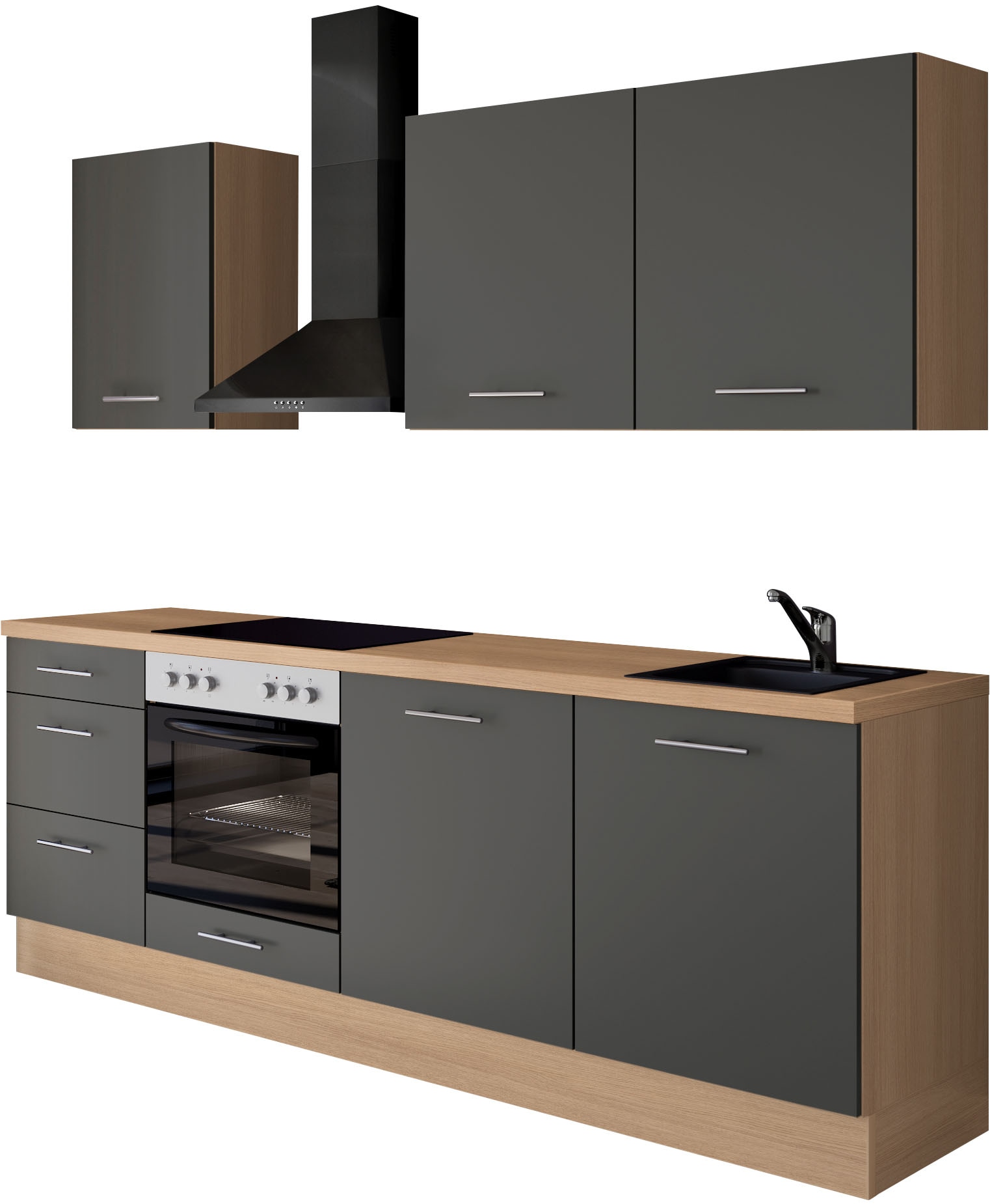 IMPULS KÜCHEN Küchenzeile ""Kopenhagen", Ausrichtung wählbar, Schubkästen m günstig online kaufen