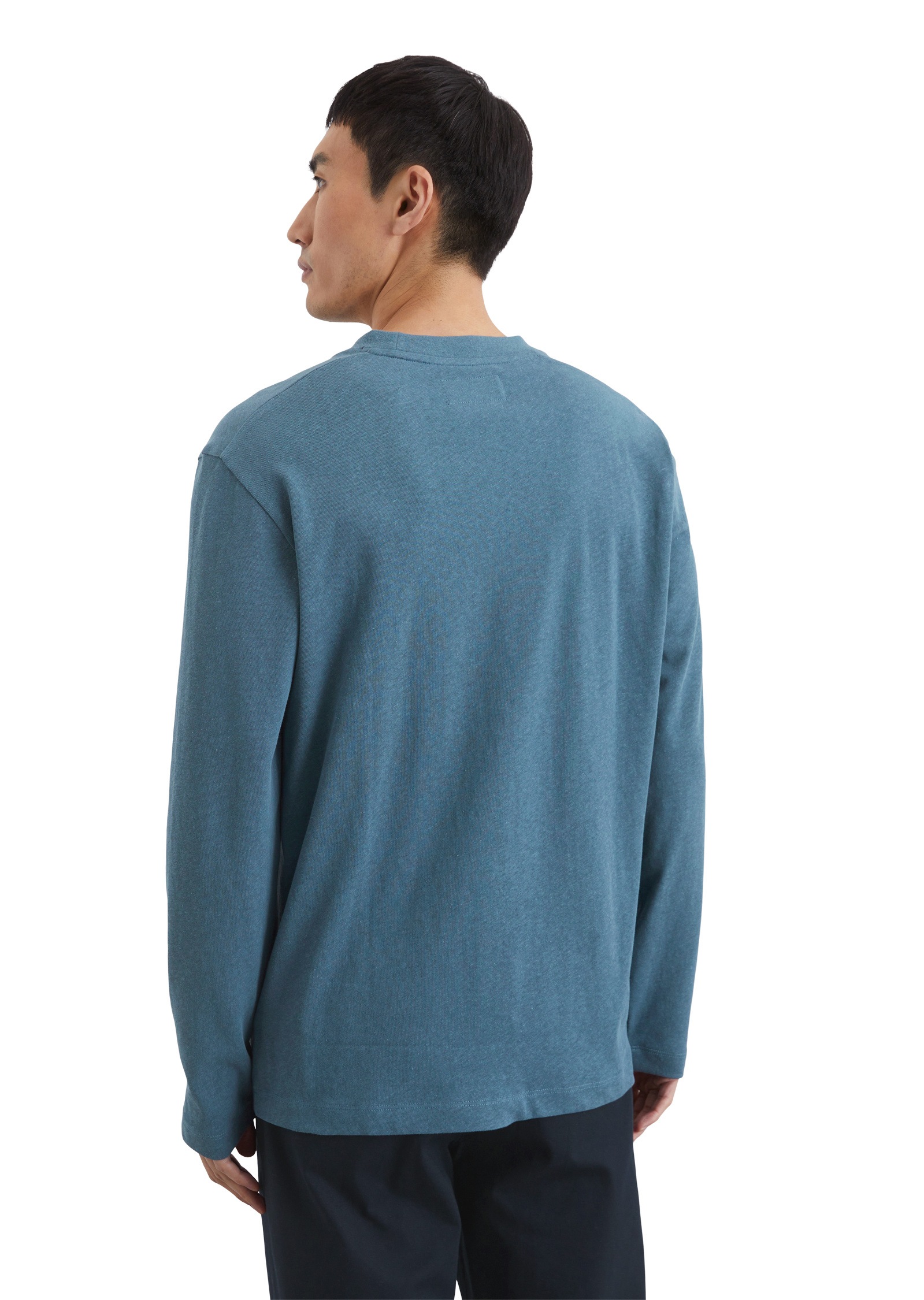 Marc O'Polo Langarmshirt »aus Bio-Baumwoll-Leinen-Mix«
