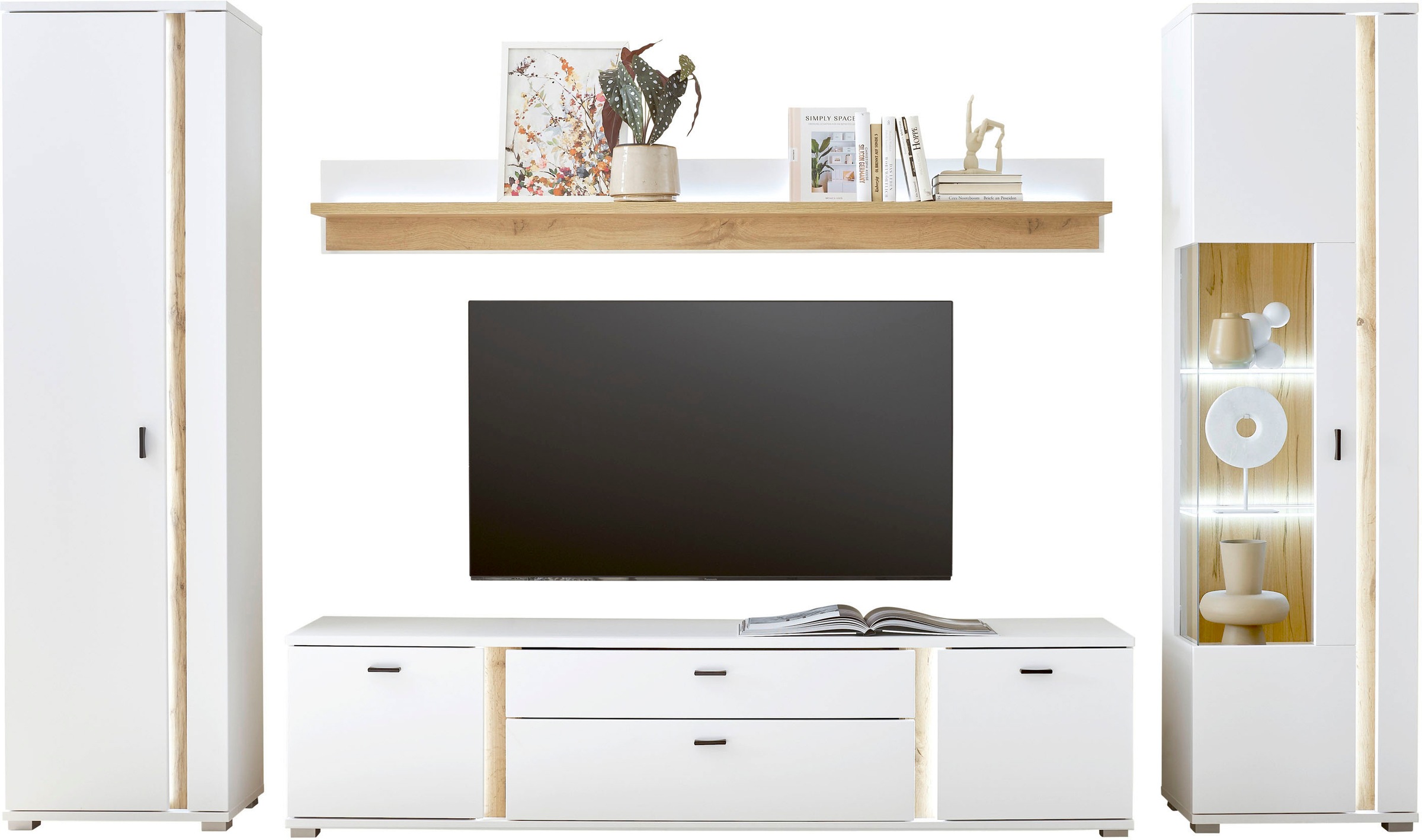 INOSIGN Wohnwand "LONG ISLAND" Set, 4 Stk. tlg. in moderner Trendfarbe,inkl günstig online kaufen
