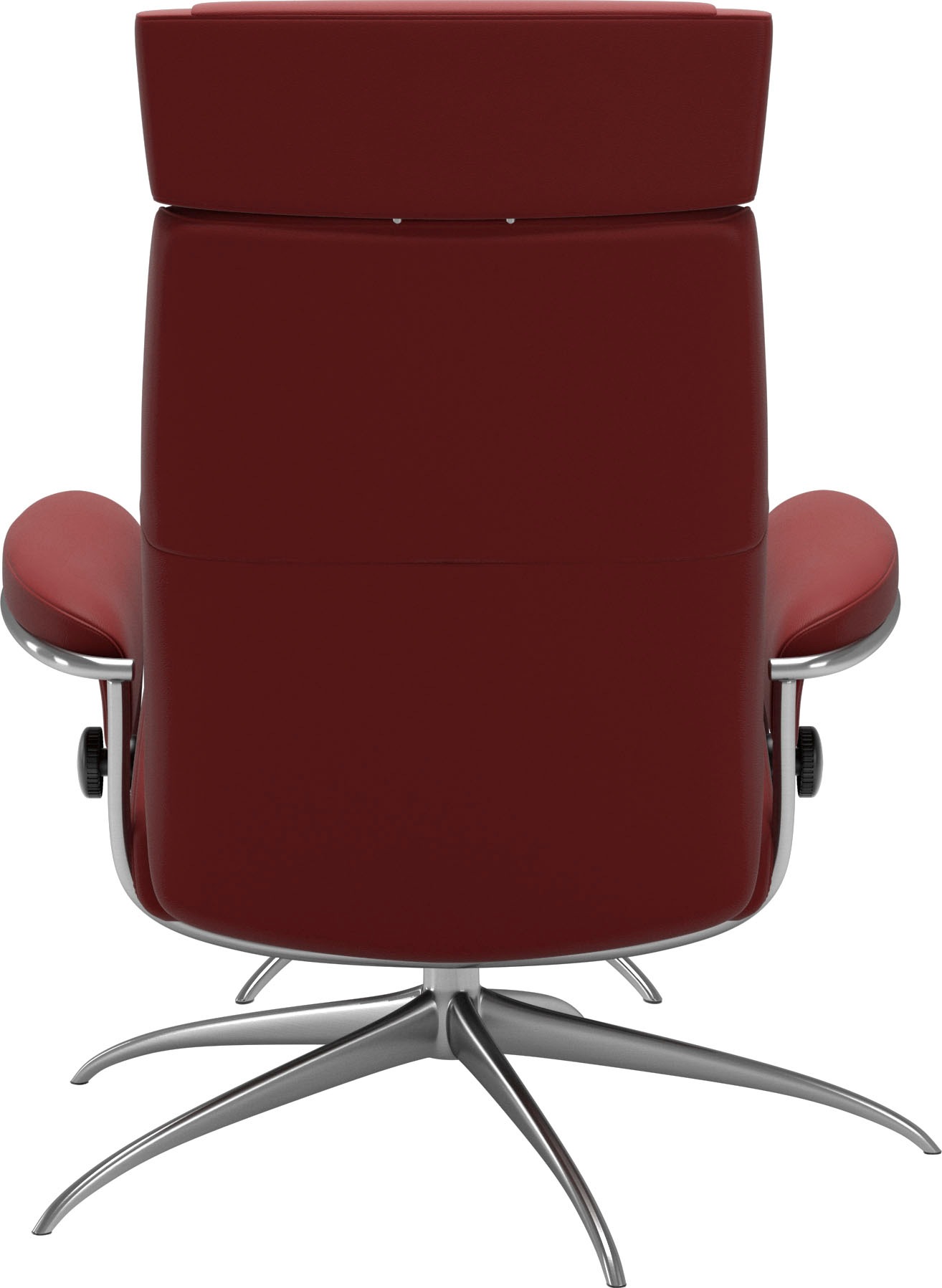 Stressless® Relaxsessel »Paris«, (Set, Relaxsessel mit Hocker), mit Hocker, Low Back mit Kopfstütze, mit Star Base, Gestell Chrom