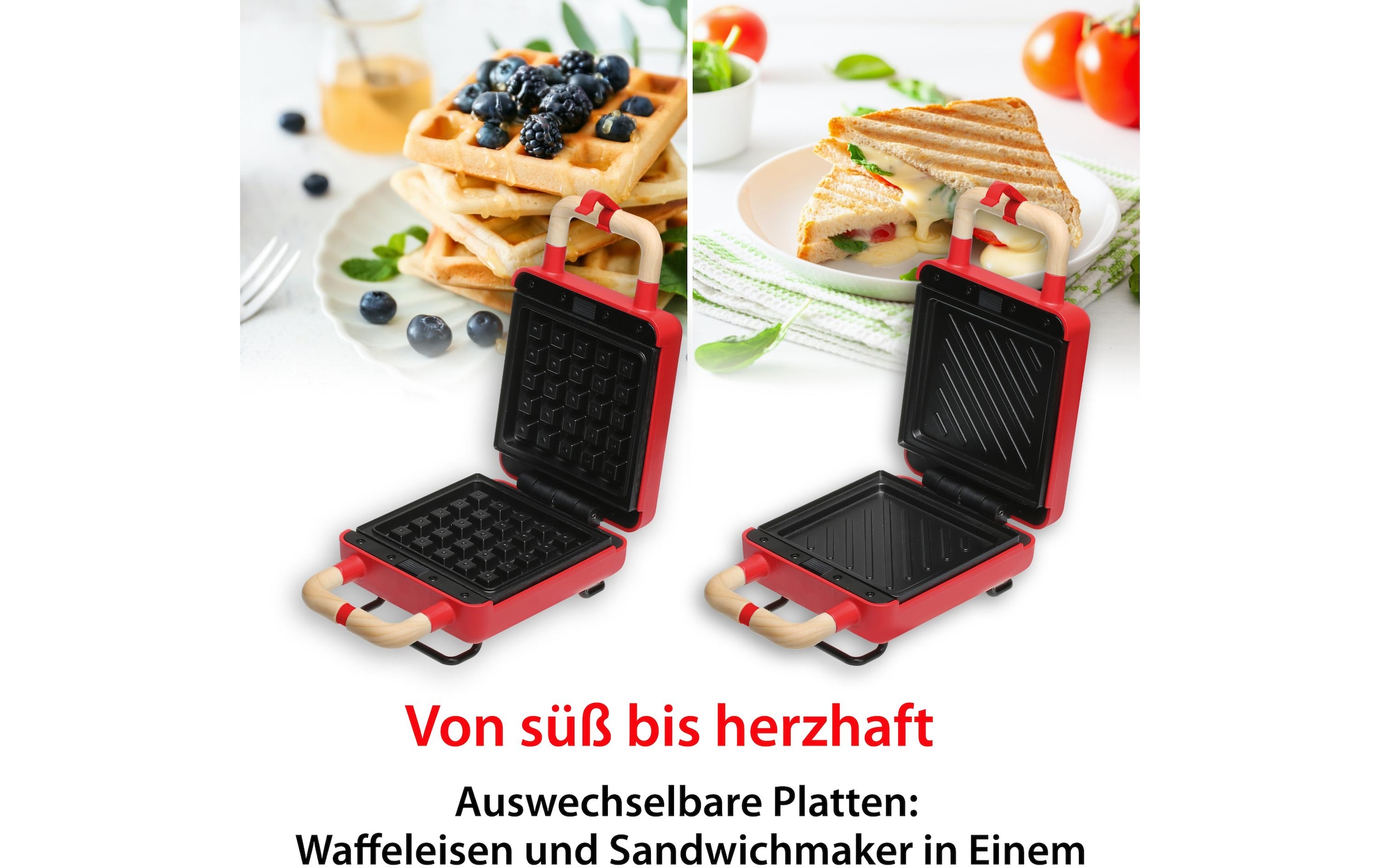 ADE Waffeleisen »Rot« 600 W