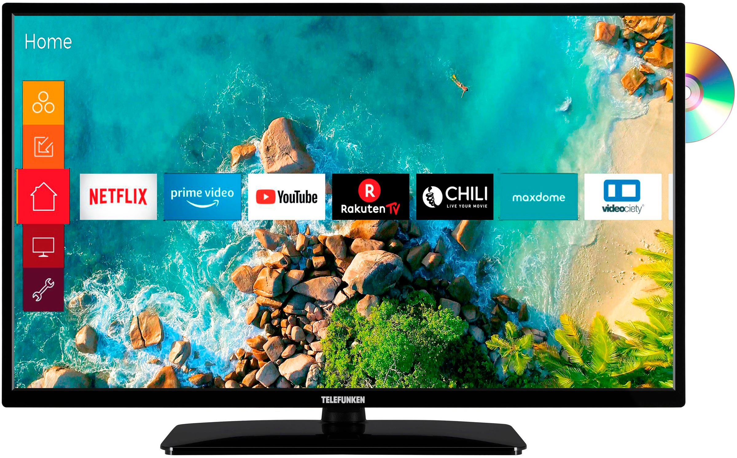 Telefunken LEDFernseher »D32H550M4CWD«, 80 cm/32 Zoll, HDready, SmartTV, integrierter DVD