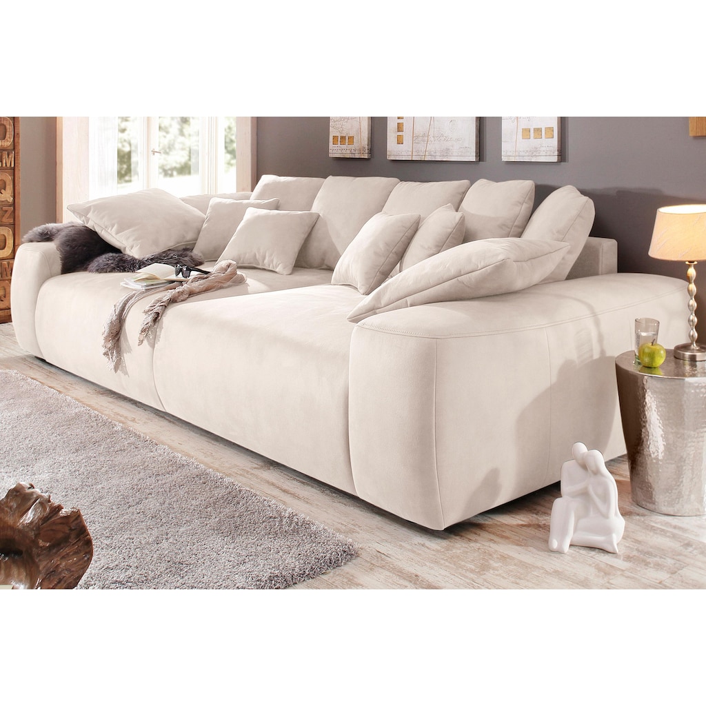 Home affaire Big-Sofa »Glamour«, Boxspringfederung, Breite 302 cm, Lounge Sofa mit vielen losen Kissen