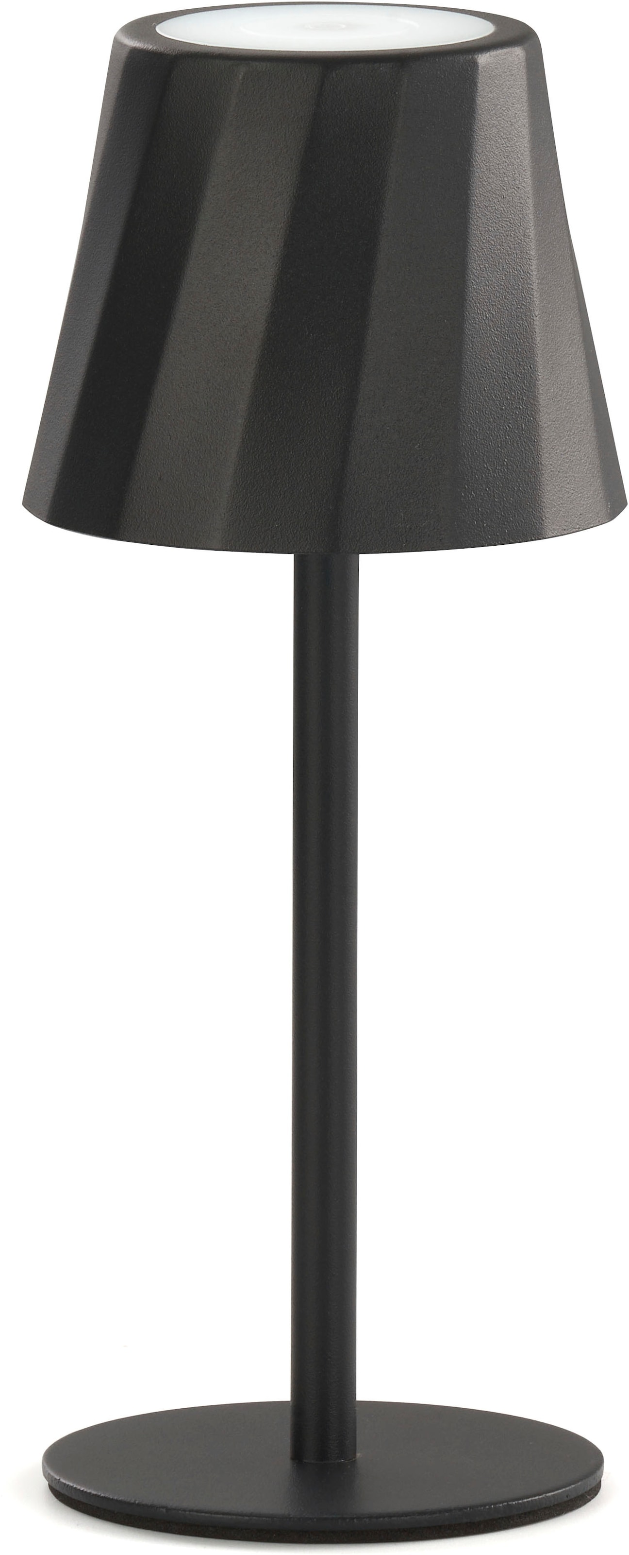 REALITY Leuchten LED Tischleuchte »DIAZ, Outdoor Akku Tischlampe Höhe 21 cm Ø 8,5 cm, IP44, Touchdimmer« LED-Board 1 Stk. Farbwechsler | warmweiß - kaltweiß CCT Lichtfarbe einstellbar 2700-6500K, 160 Lumen, 1,6W, USB Anschluss