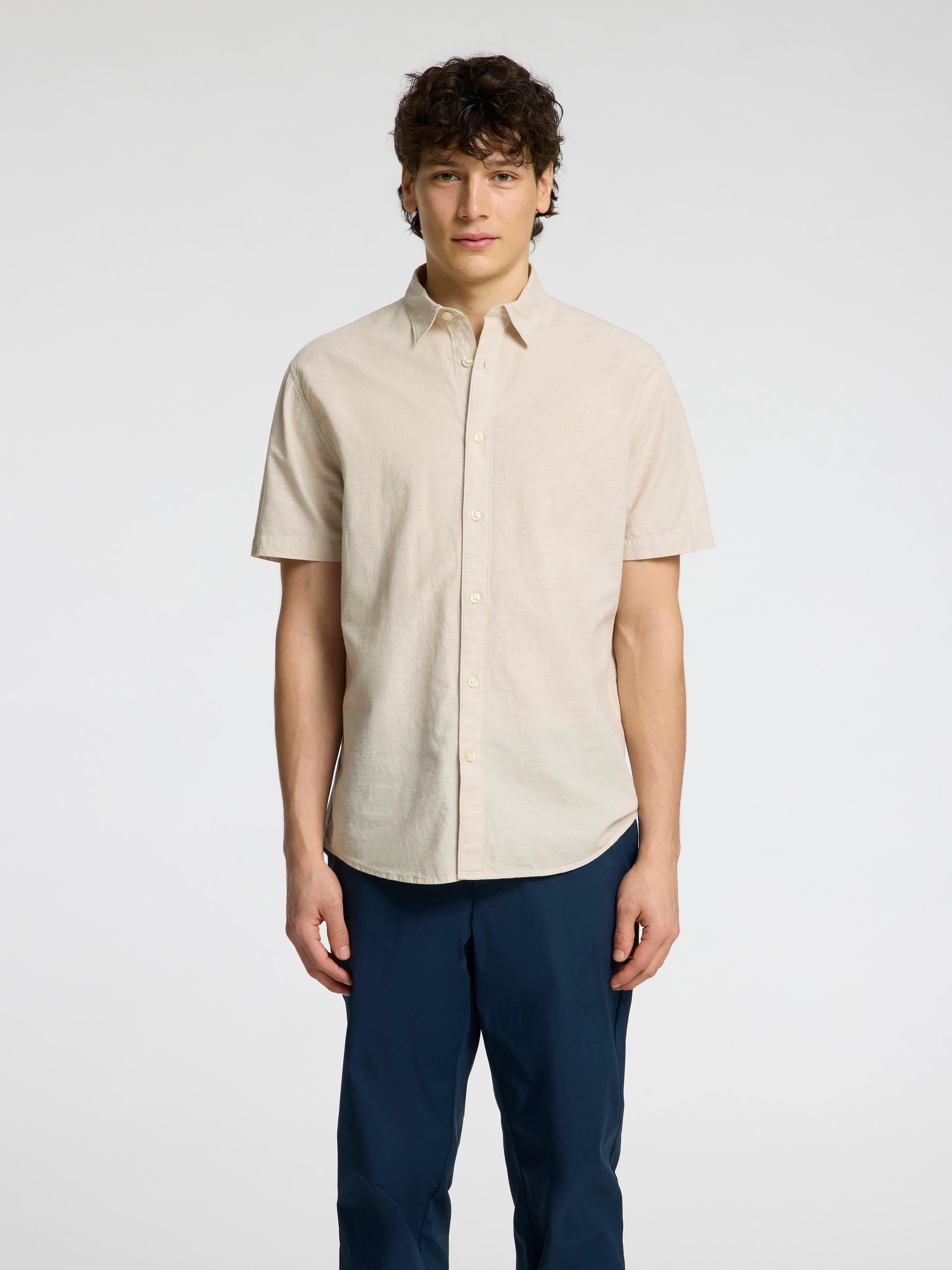 SELECTED HOMME Kurzarmhemd "SLHREG-SUN SHIRT SS NOOS" mit Leinen günstig online kaufen