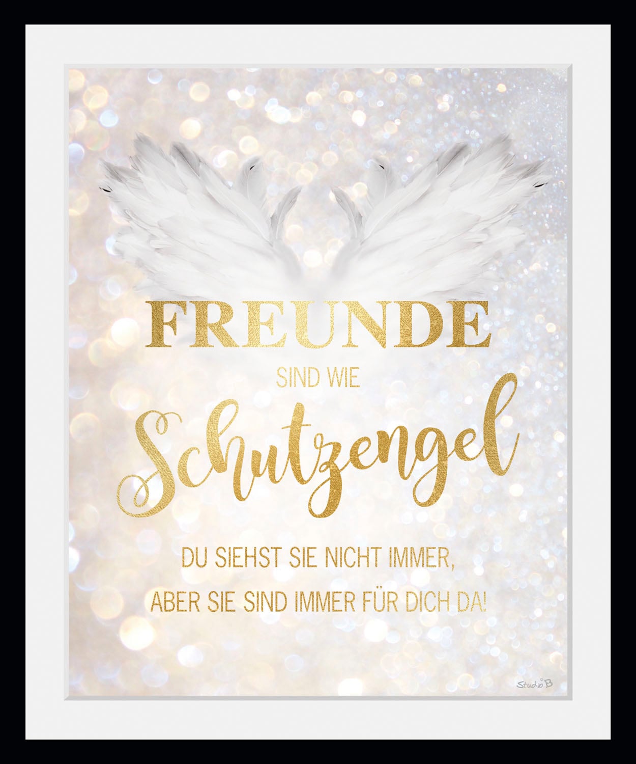 queence Bild "Freunde sind wie Schutzengel", Sprüche & Texte-Liebessprüche- günstig online kaufen