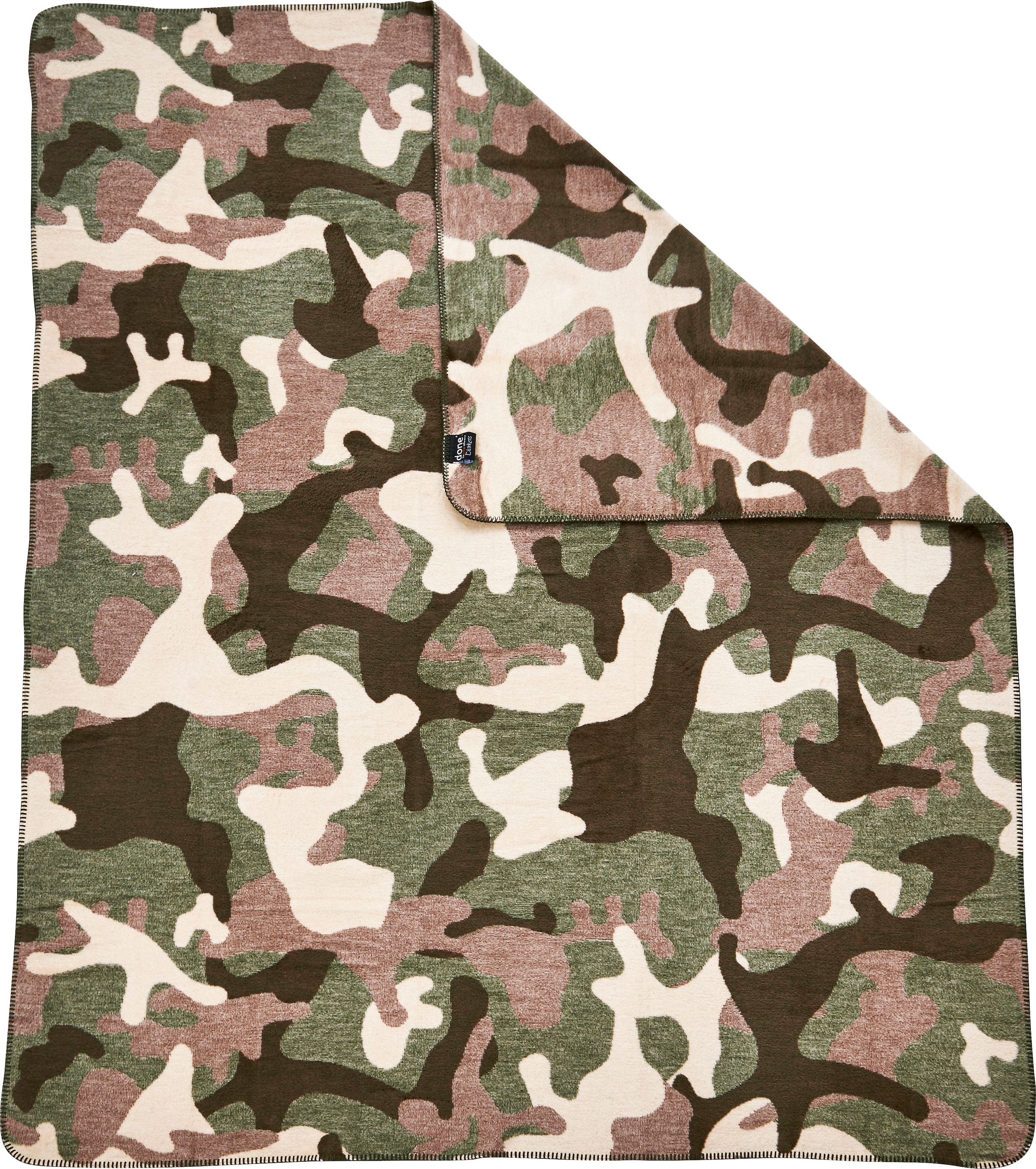 done.® Wohndecke »Camouflage«, Wohndecke mit einfassender Ziernaht, Kuscheldecke