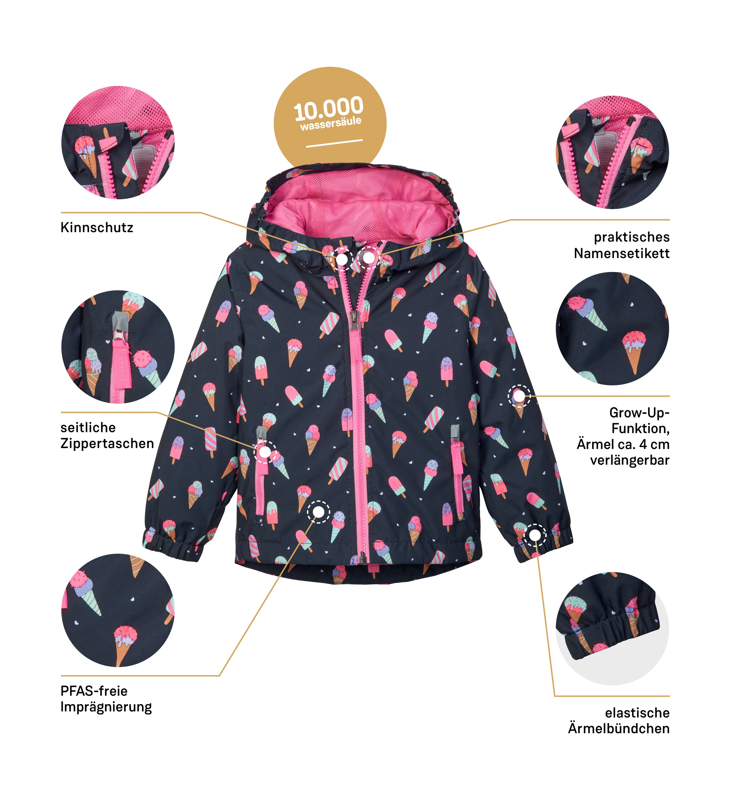 first instinct by killtec Funktionsjacke »FIOS 5 MNS JCKT«, Wasserdichte Funktionsjacke mit Grow-Up-Funktion und PFAS-frei.