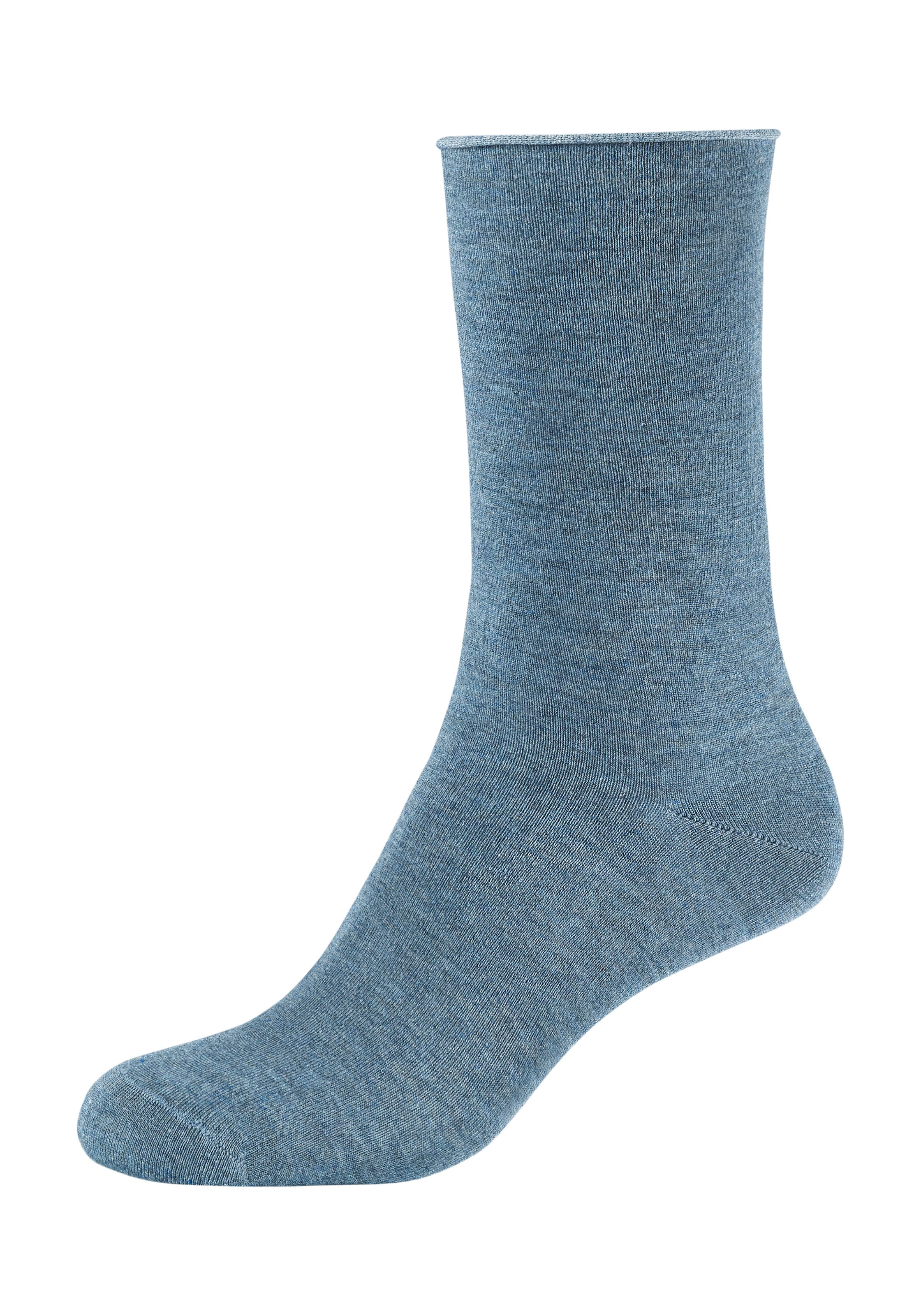 s.Oliver Socken »silky touch«, (4 Paar), mit elastischem Bund